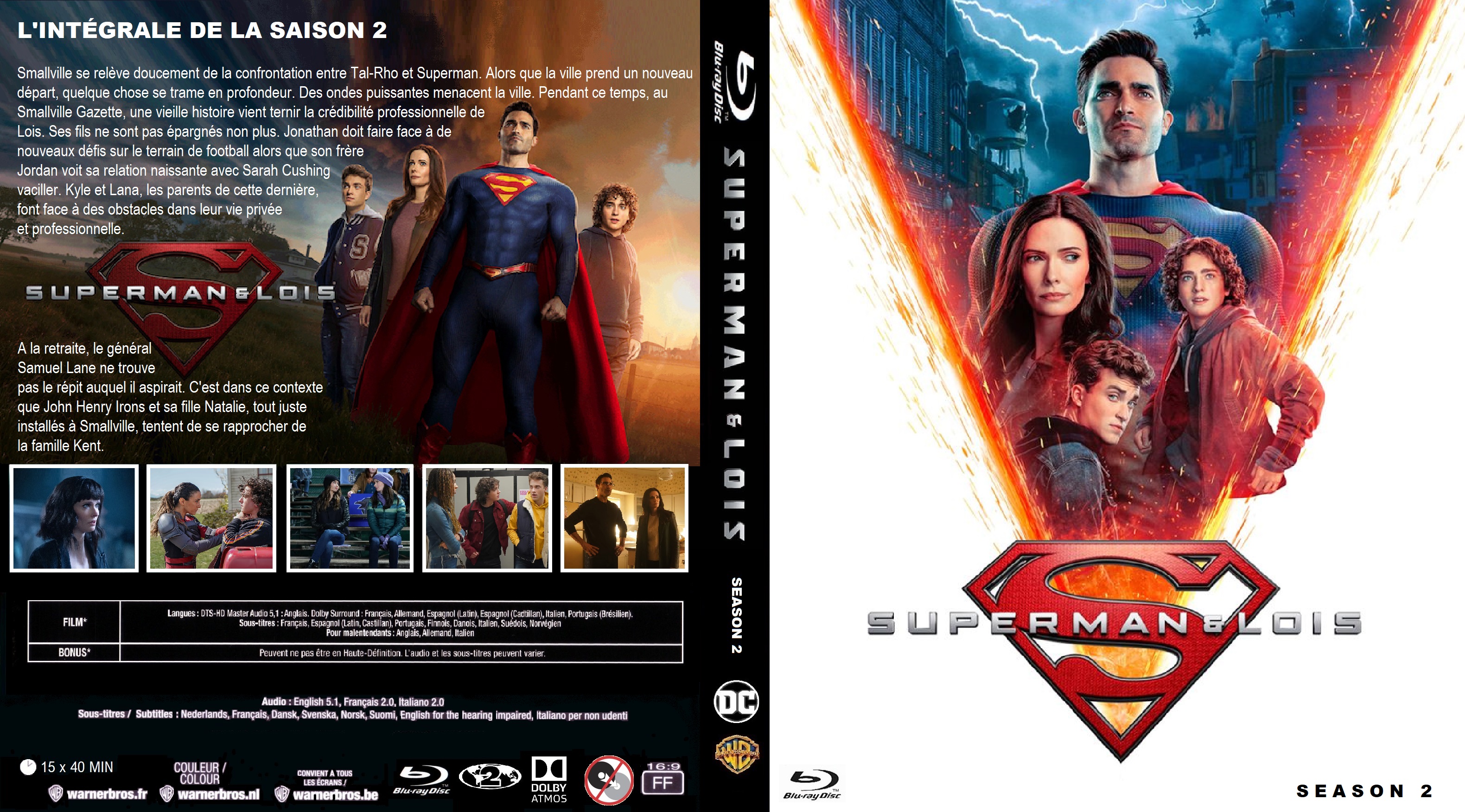 Jaquette DVD Superman & Lois saison 2 Blu ray custom