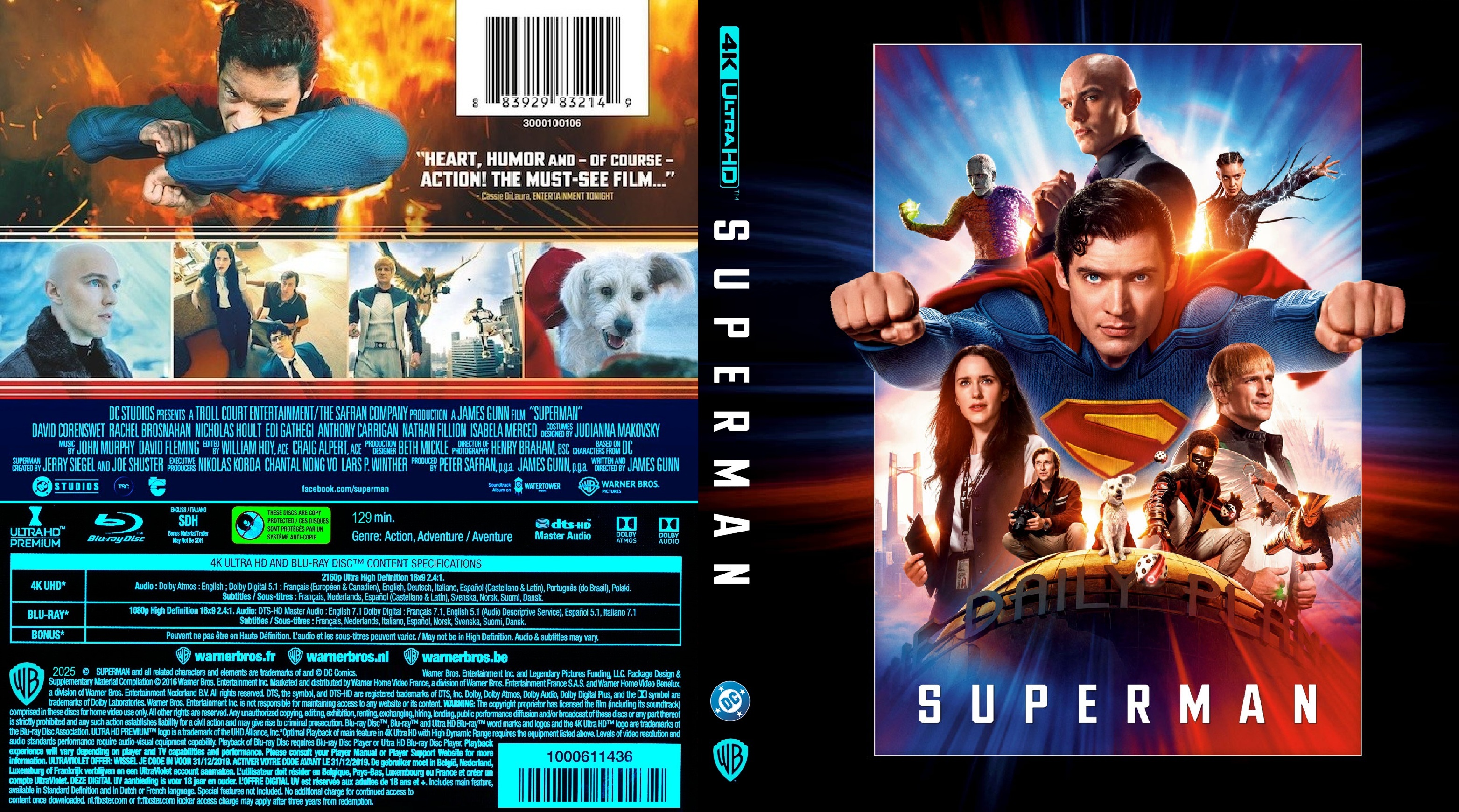 Jaquette DVD Superman 2025 4K custom (BLU-RAY)