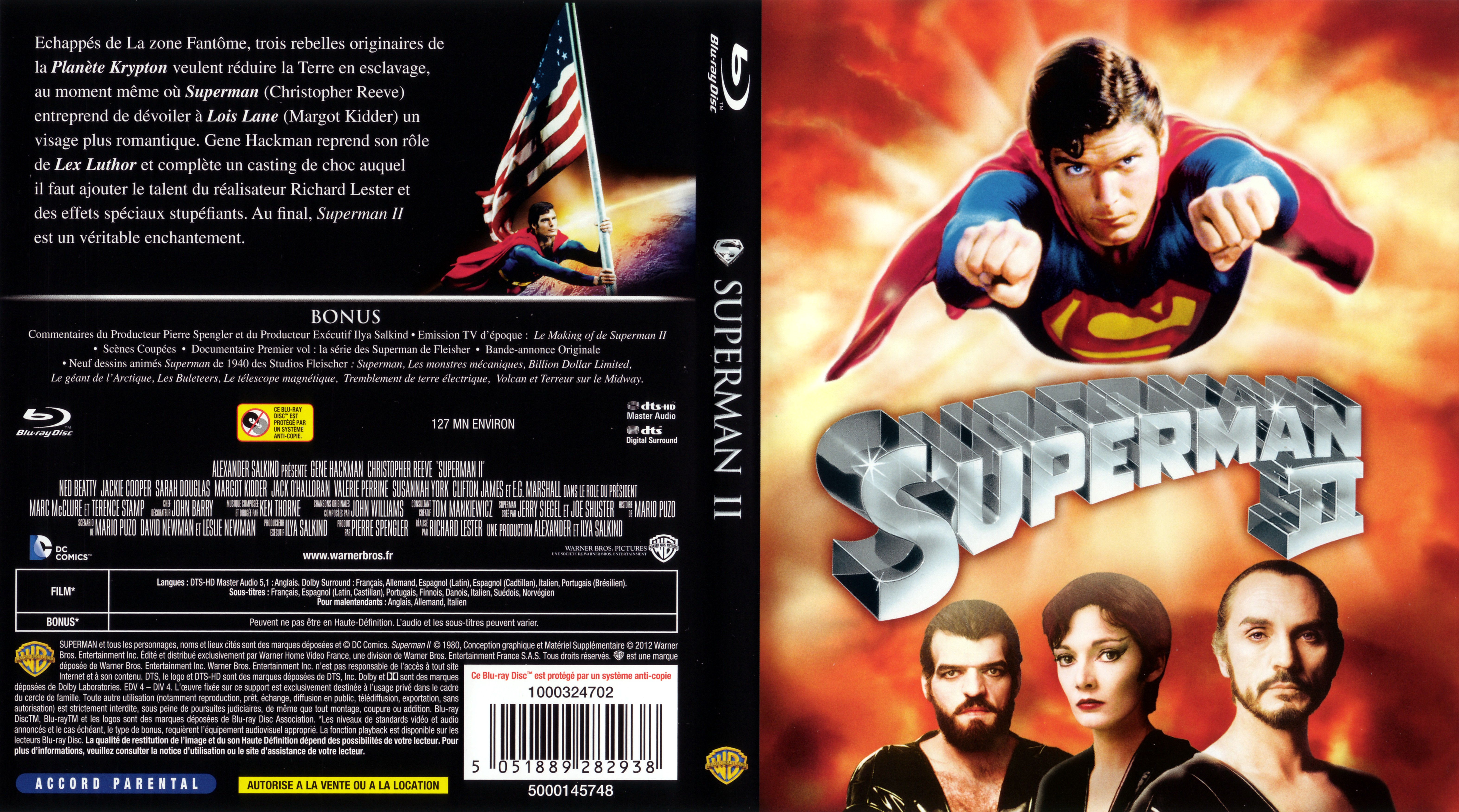 Jaquette DVD Superman 2 (BLU-RAY)