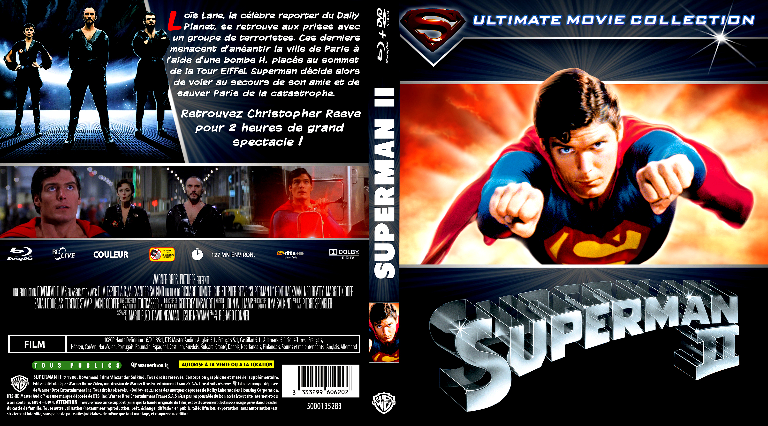 Jaquette DVD Superman 2 custom (BLU-RAY)