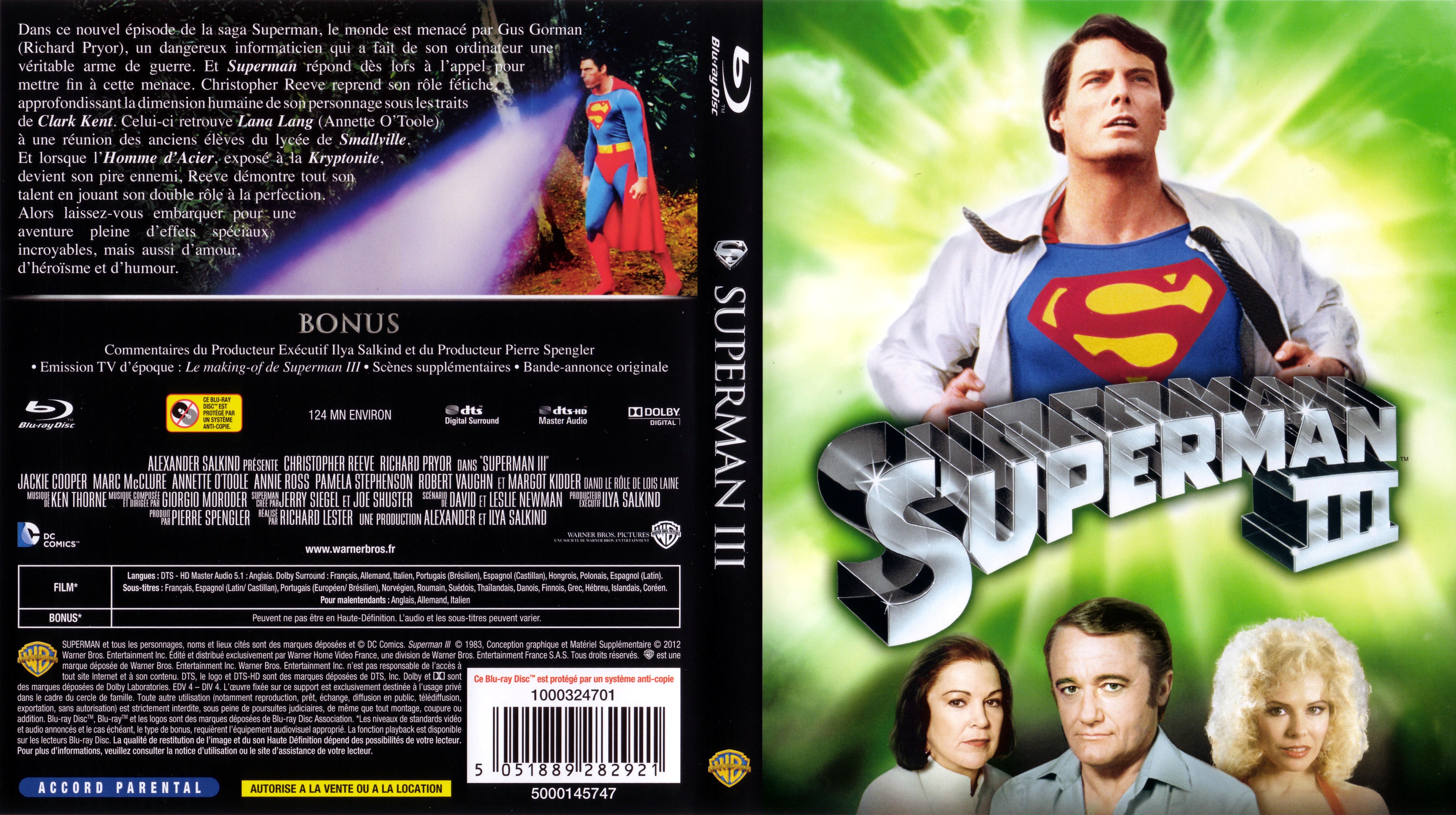 Jaquette DVD Superman 3 (BLU-RAY)