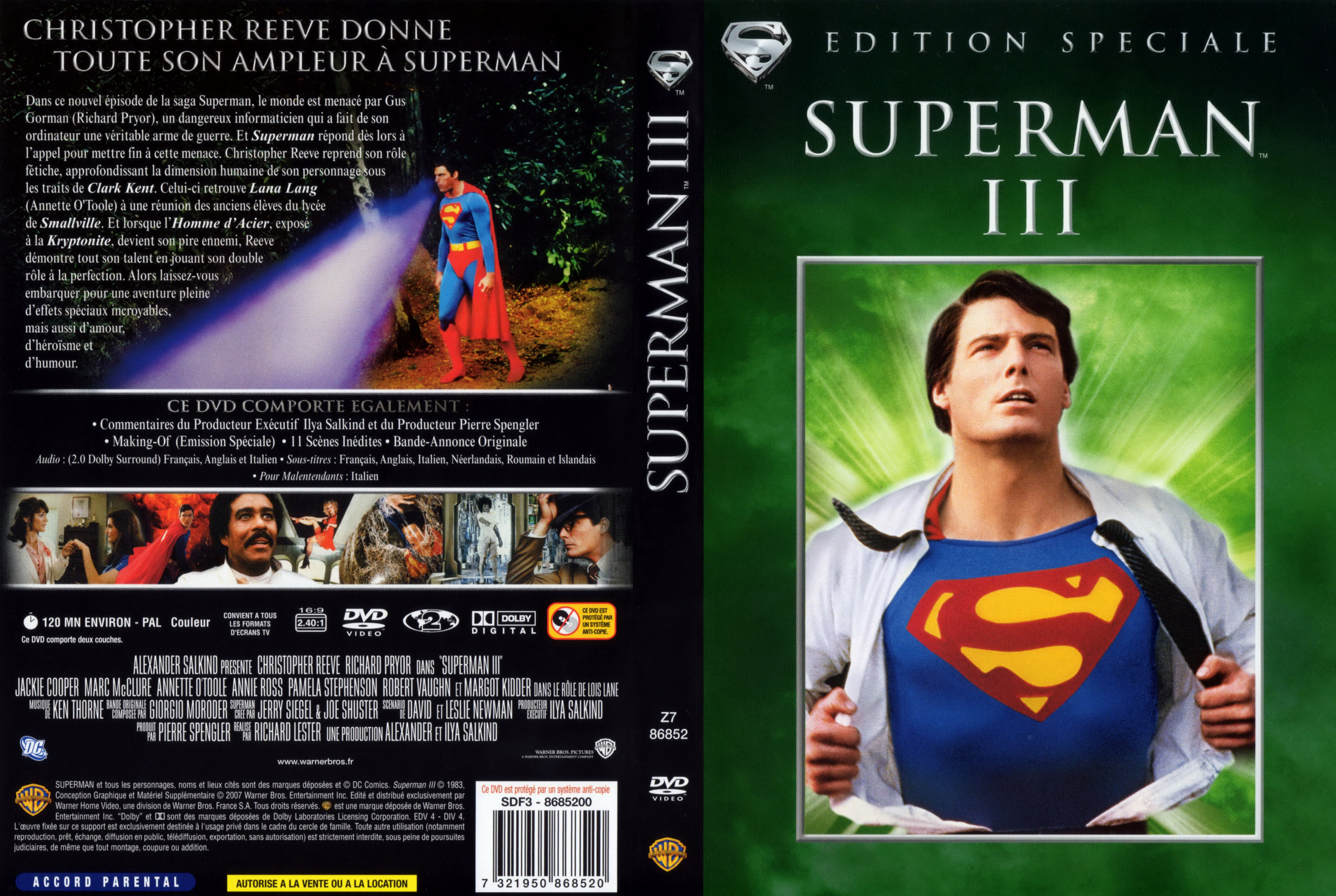 Jaquette DVD Superman 3 v2