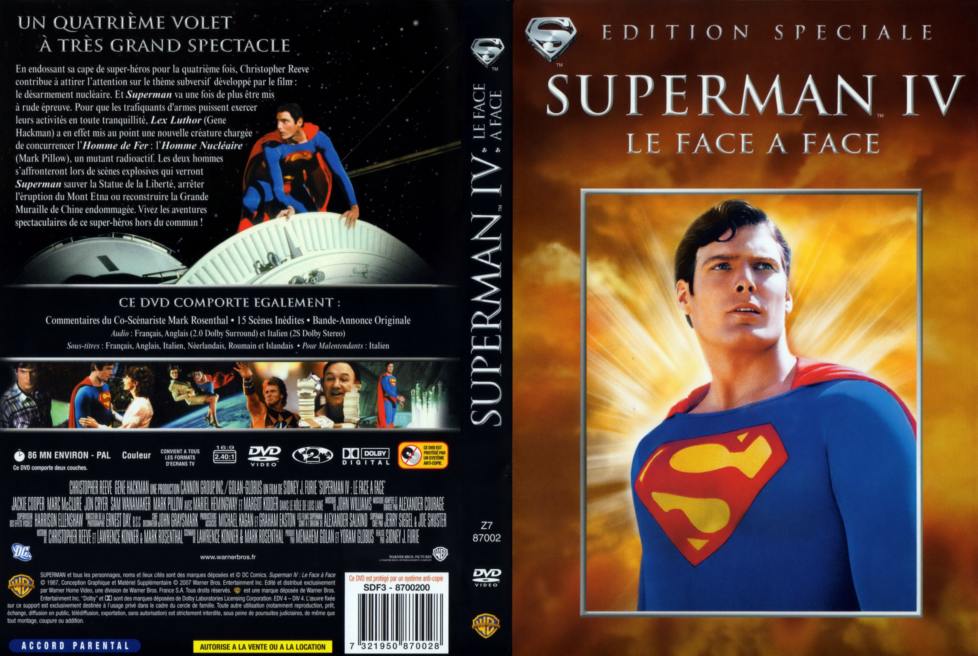 Jaquette DVD Superman 4 v2