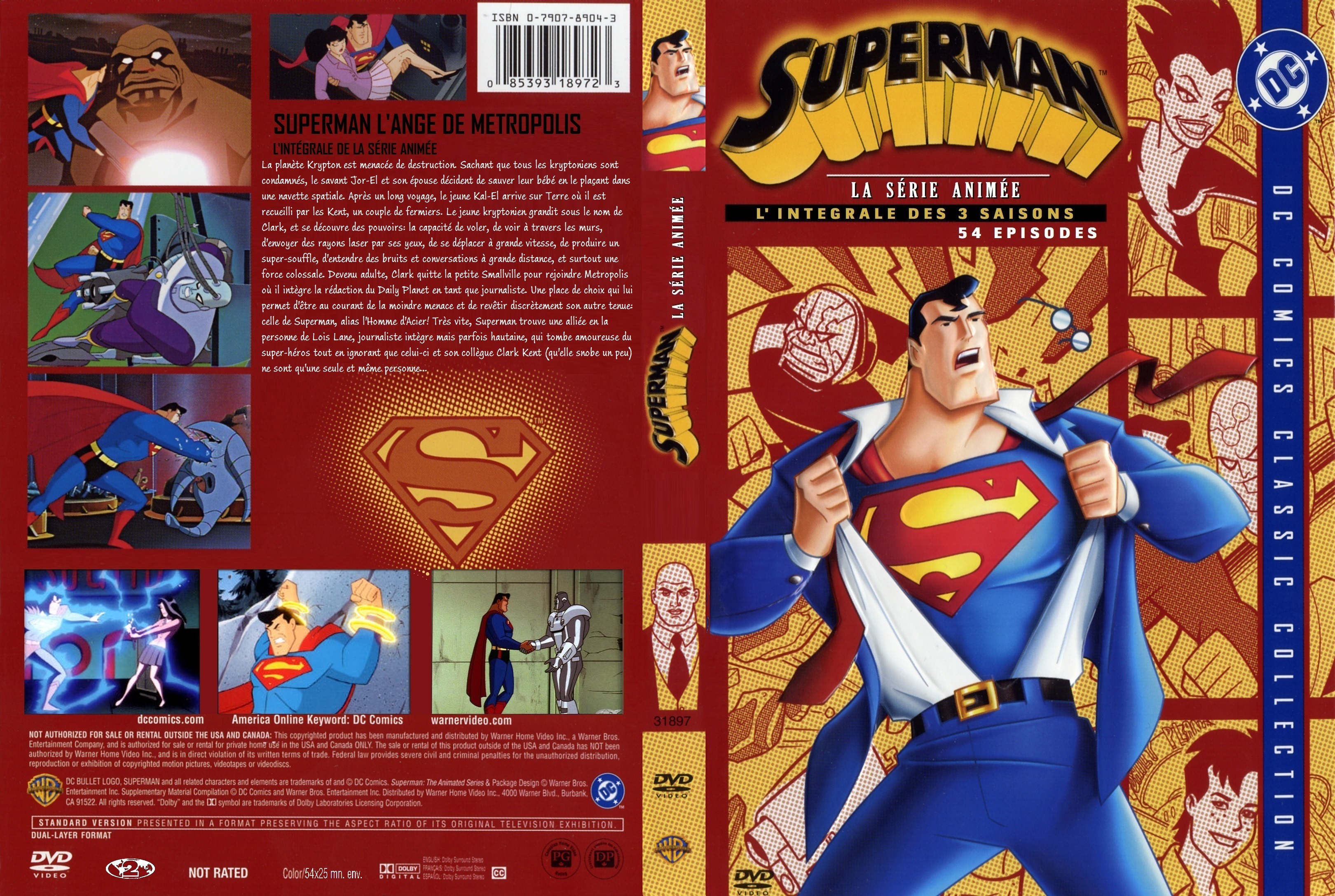 Jaquette DVD Superman La srie anime custom