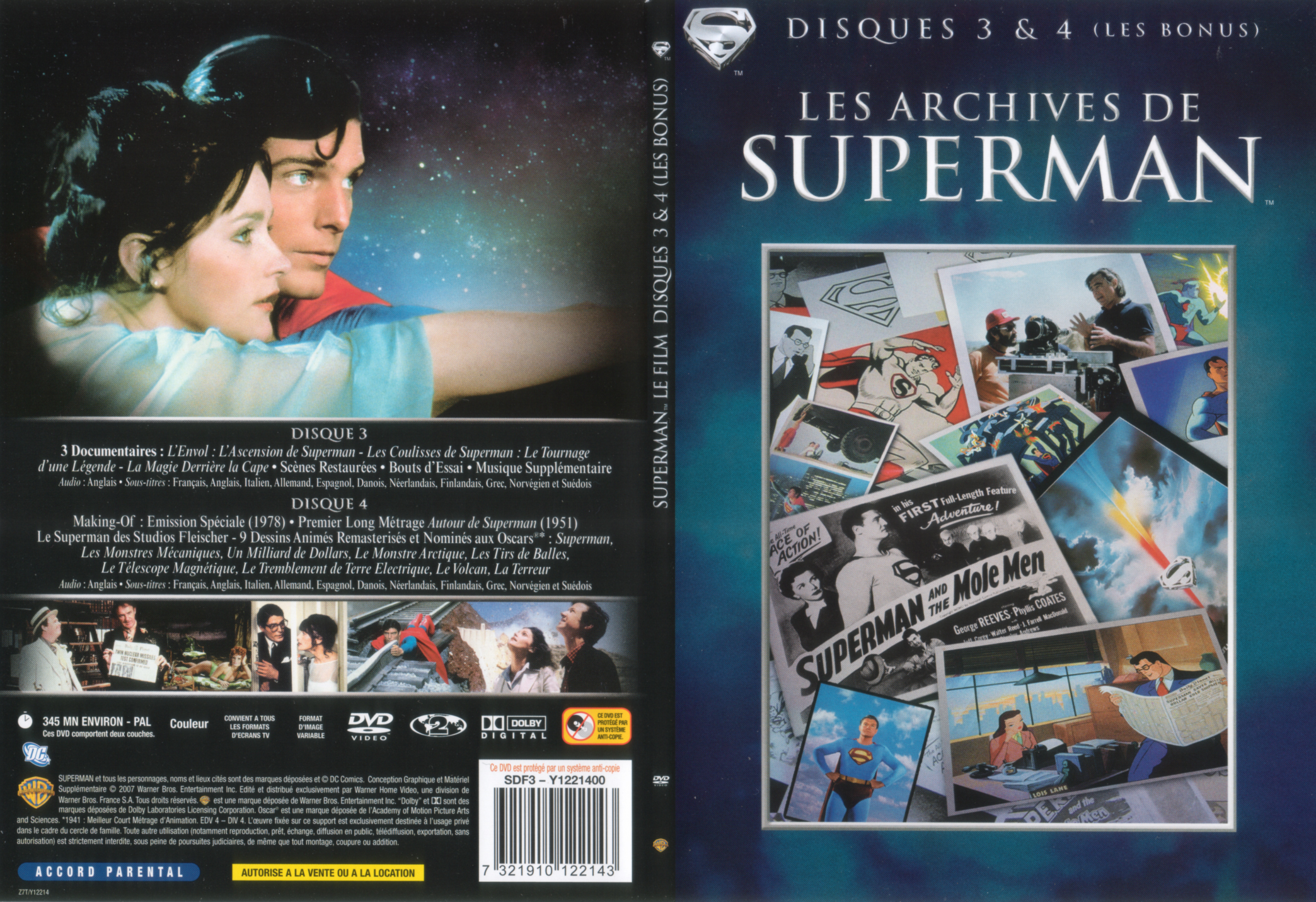 Jaquette DVD Superman Les archives - SLIM