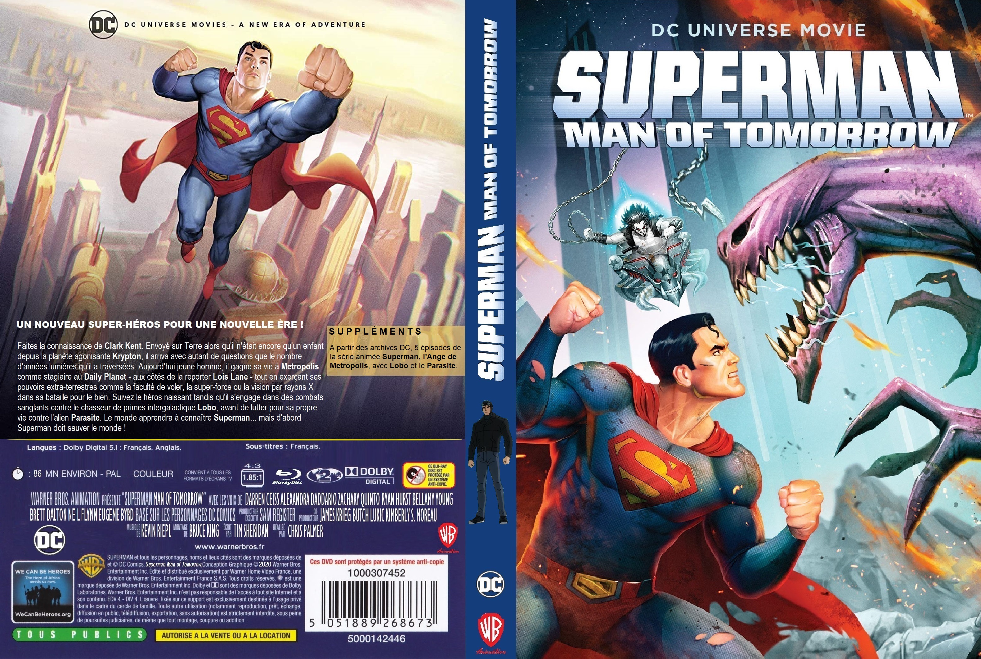 Jaquette DVD Superman Man of Tomorrow custom v2