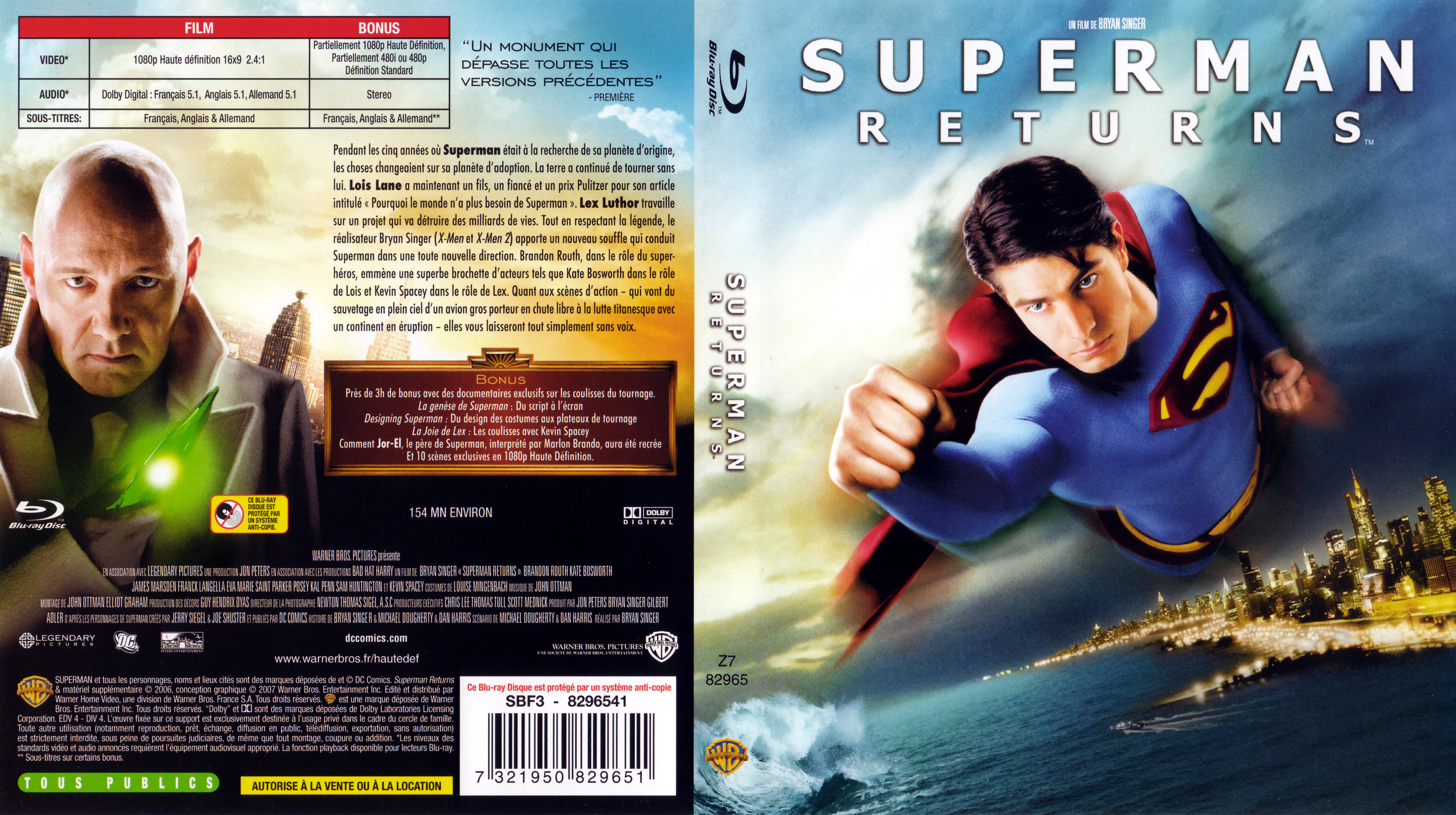 Jaquette DVD Superman Returns (BLU-RAY)