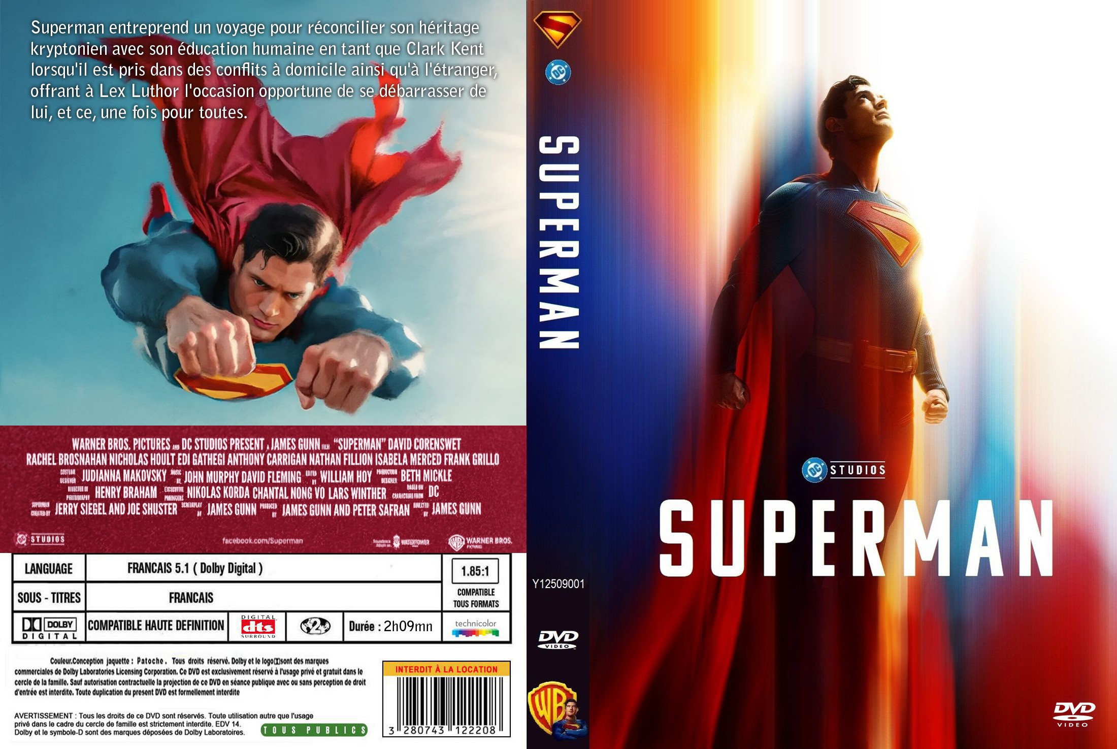 Jaquette DVD Superman (2025) custom