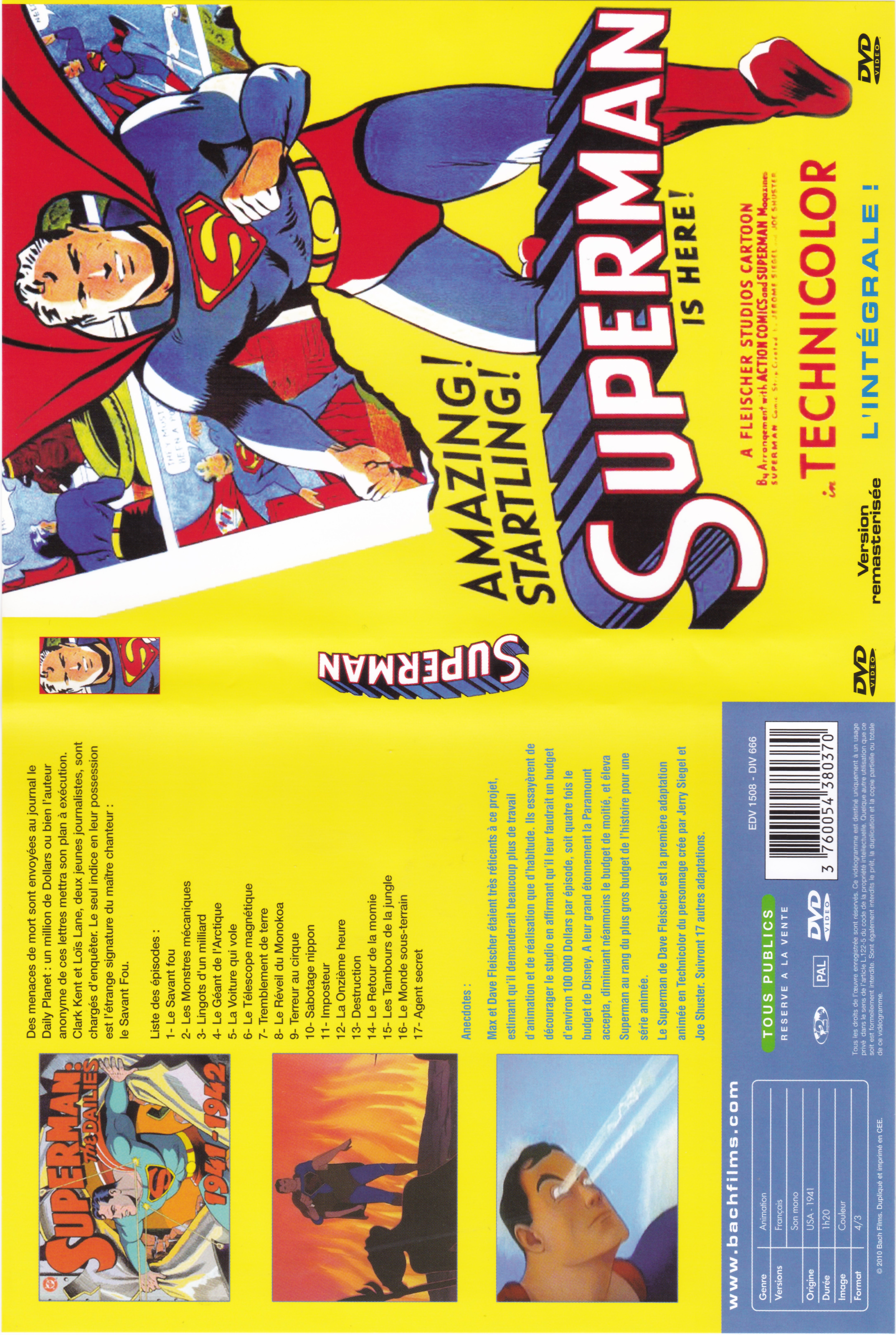 Jaquette DVD Superman (Serie animee 1941)