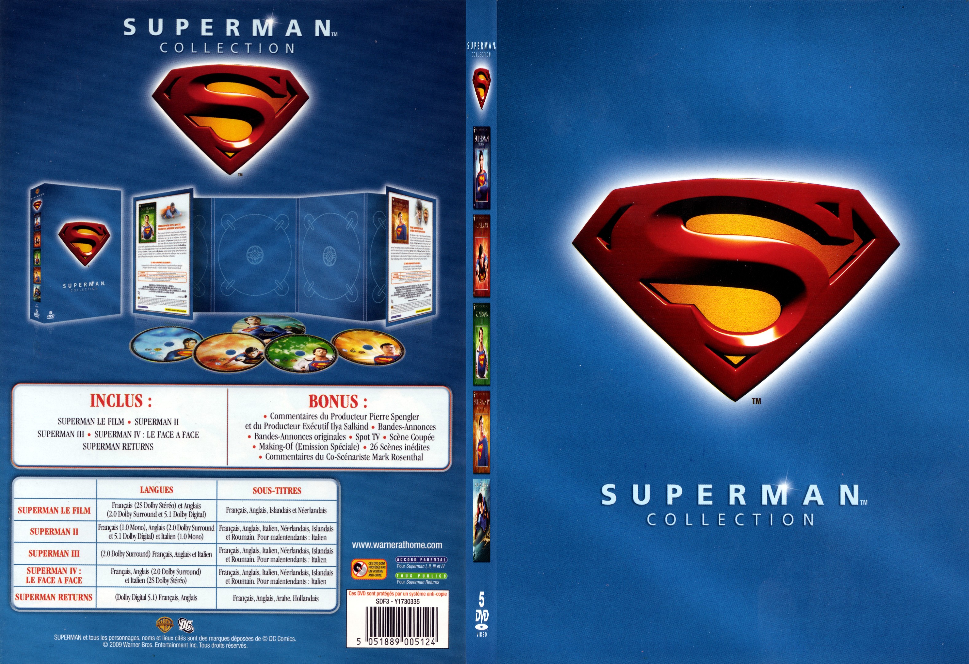 Jaquette DVD Superman collection - SLIM