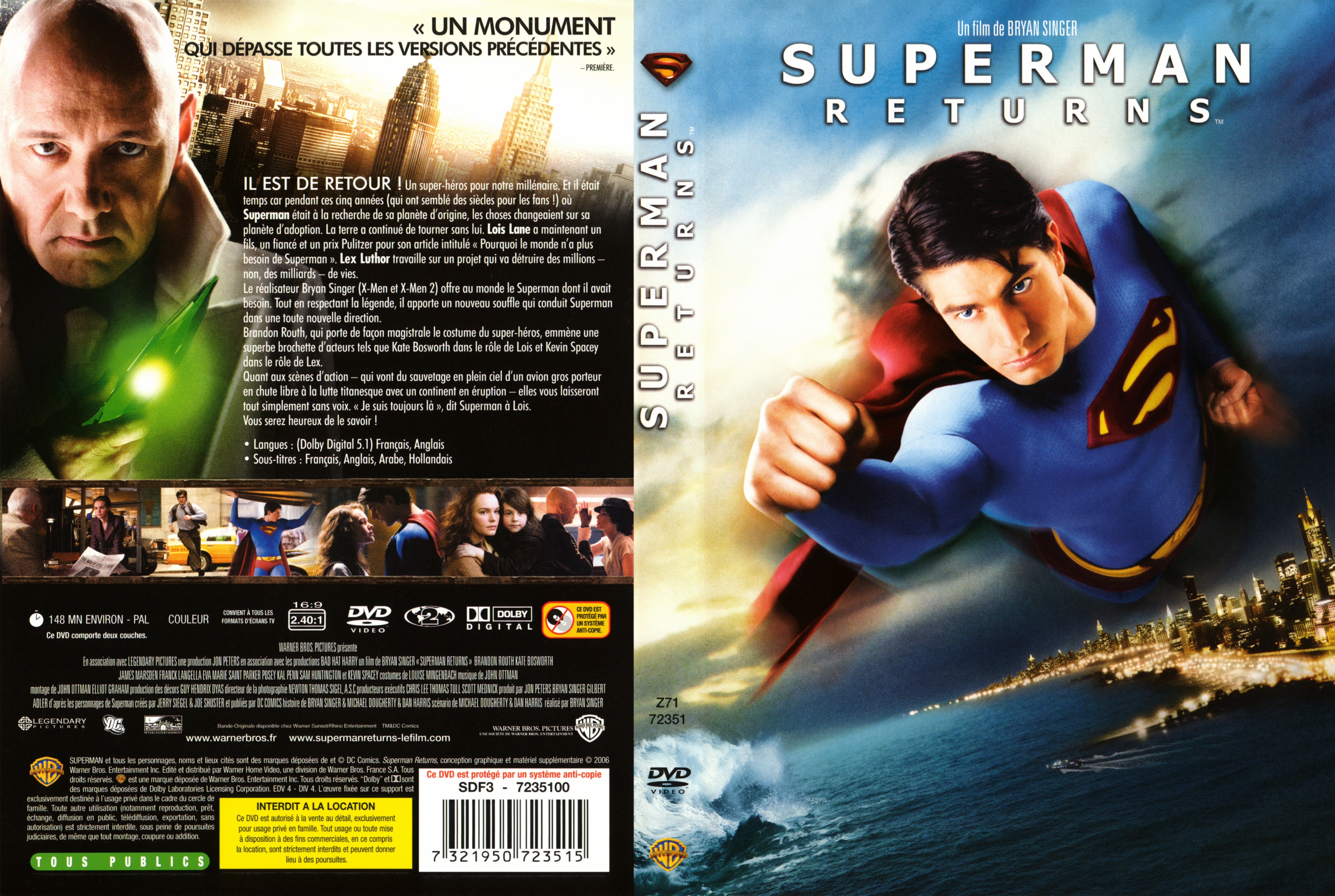 Jaquette DVD Superman returns