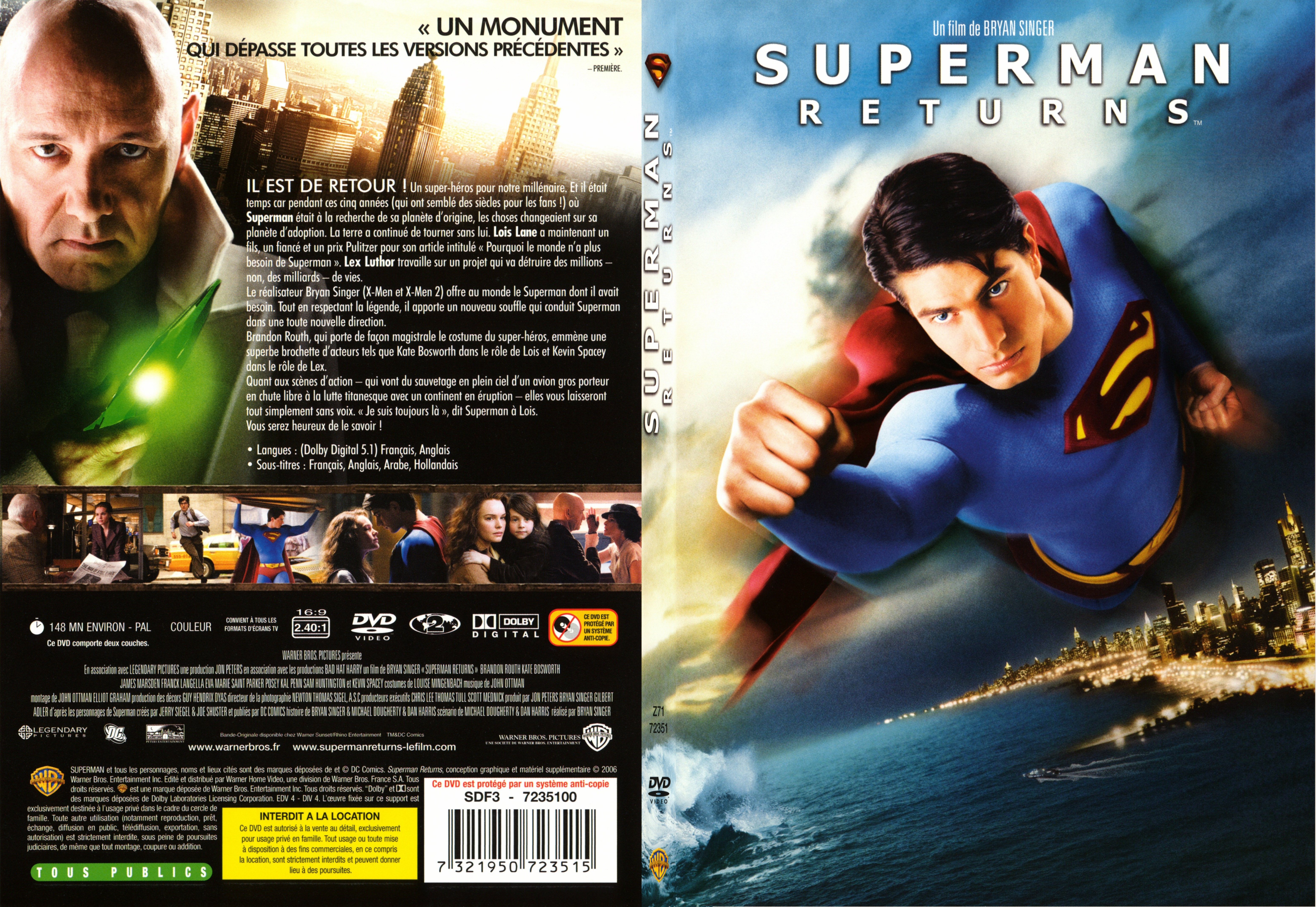 Jaquette DVD Superman returns - SLIM