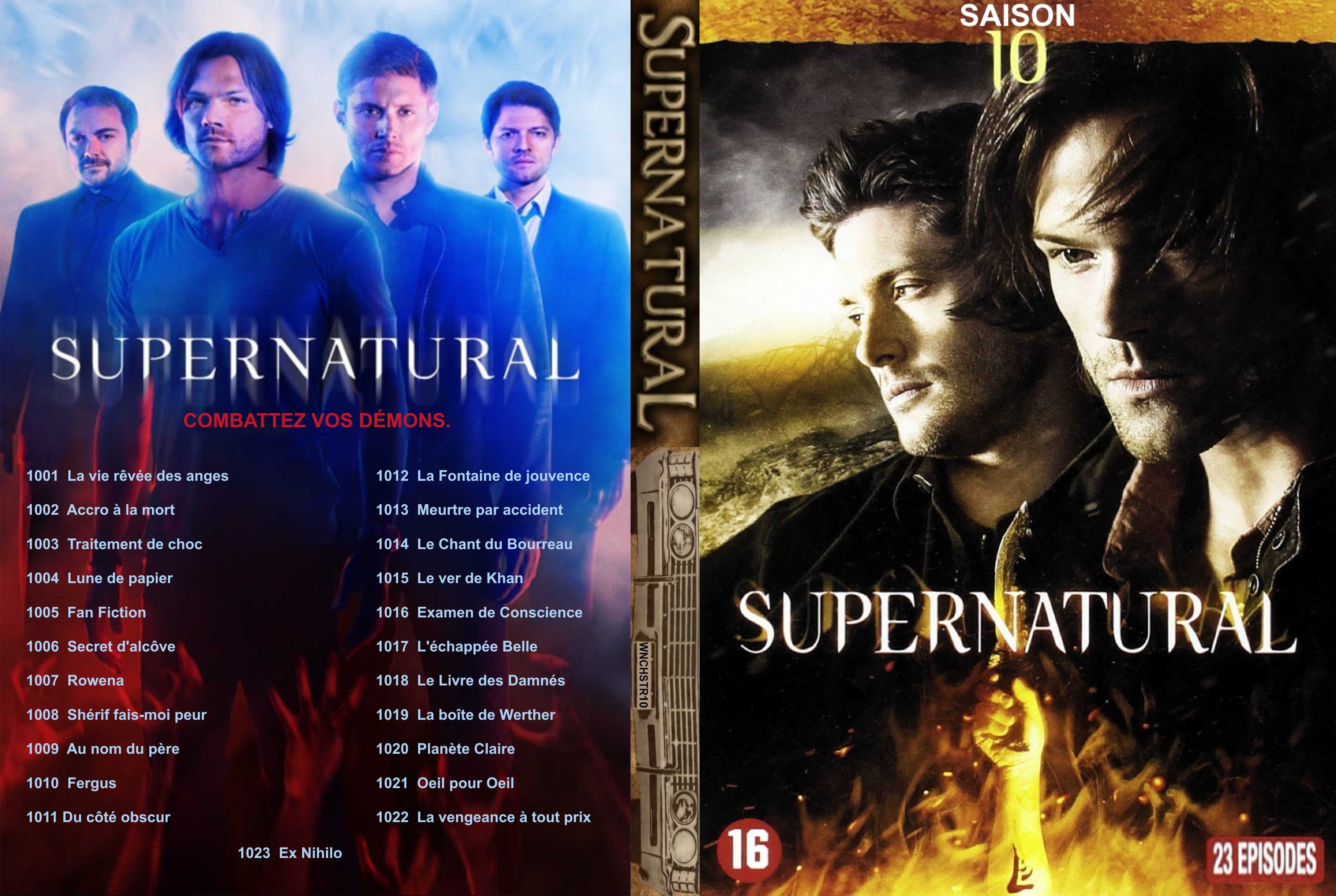 Jaquette DVD Supernatural Saison 10 custom