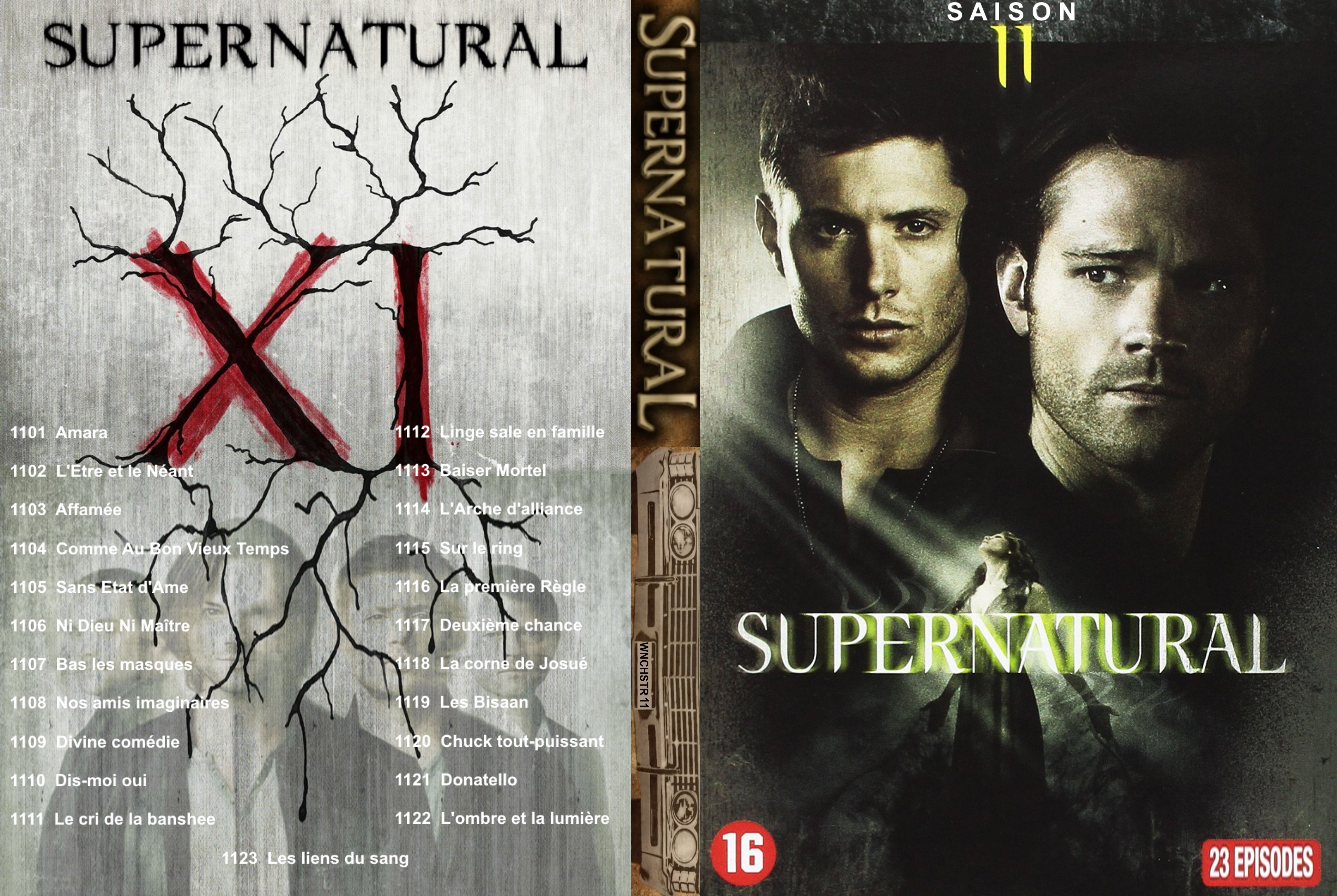 Jaquette DVD Supernatural Saison 11 custom