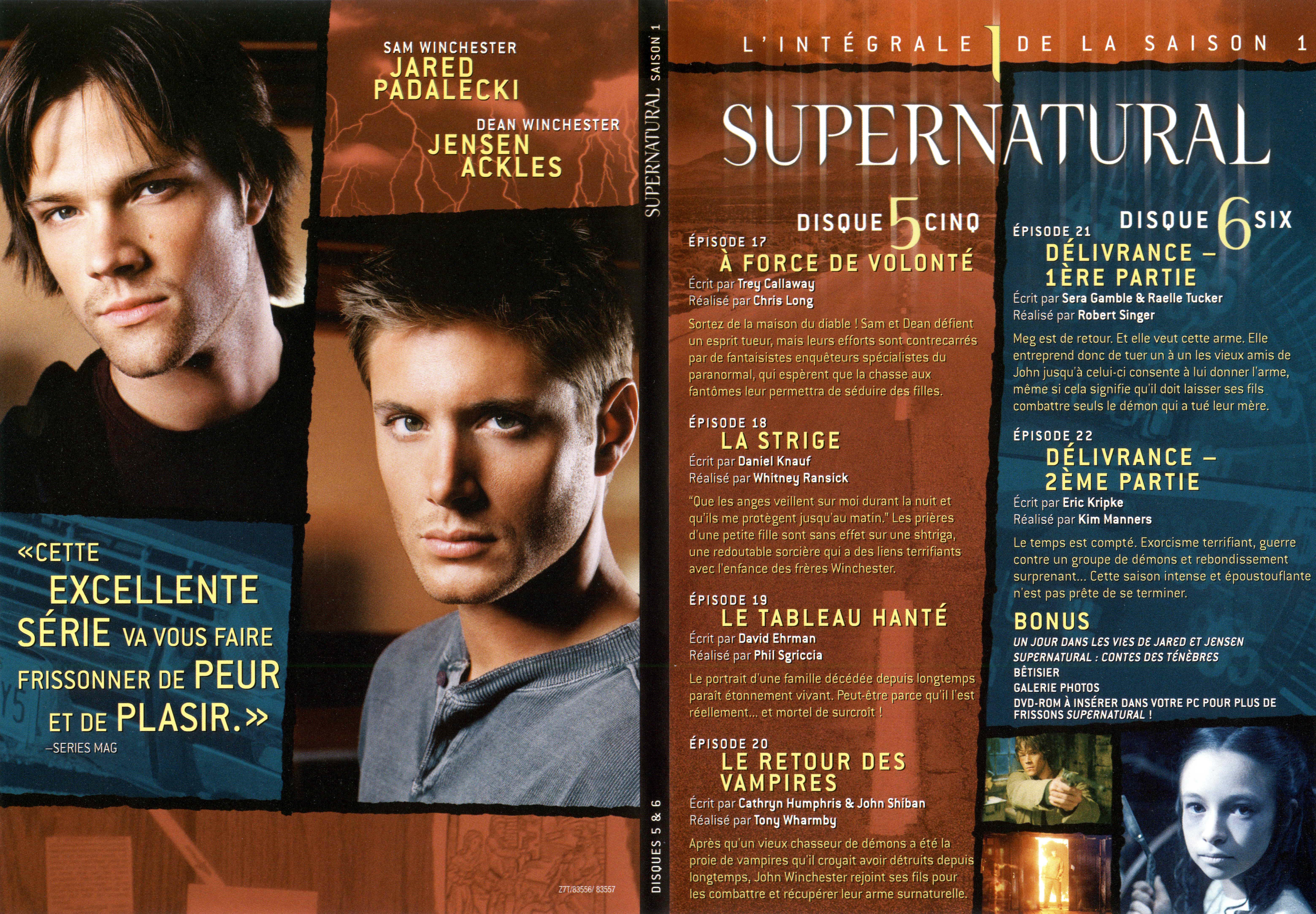 Jaquette DVD Supernatural Saison 1 DVD 3