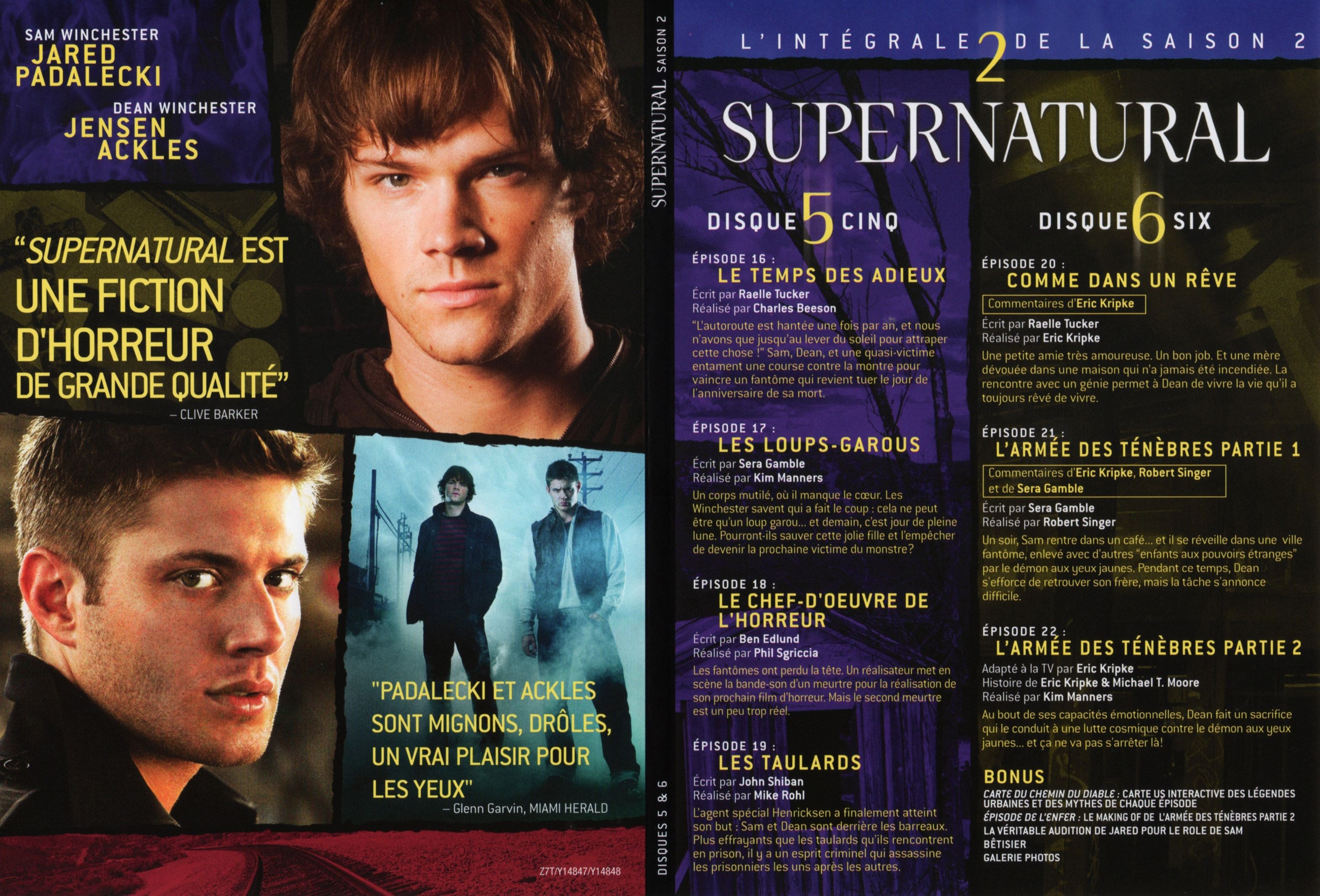 Jaquette DVD Supernatural Saison 2 DVD 3