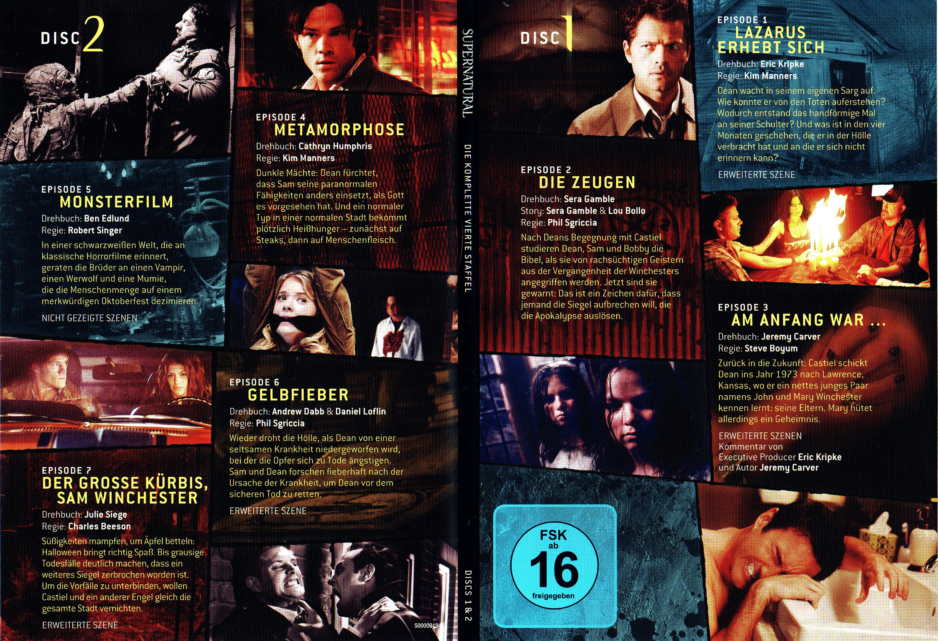 Jaquette DVD Supernatural Saison 4 DVD 1 et 2