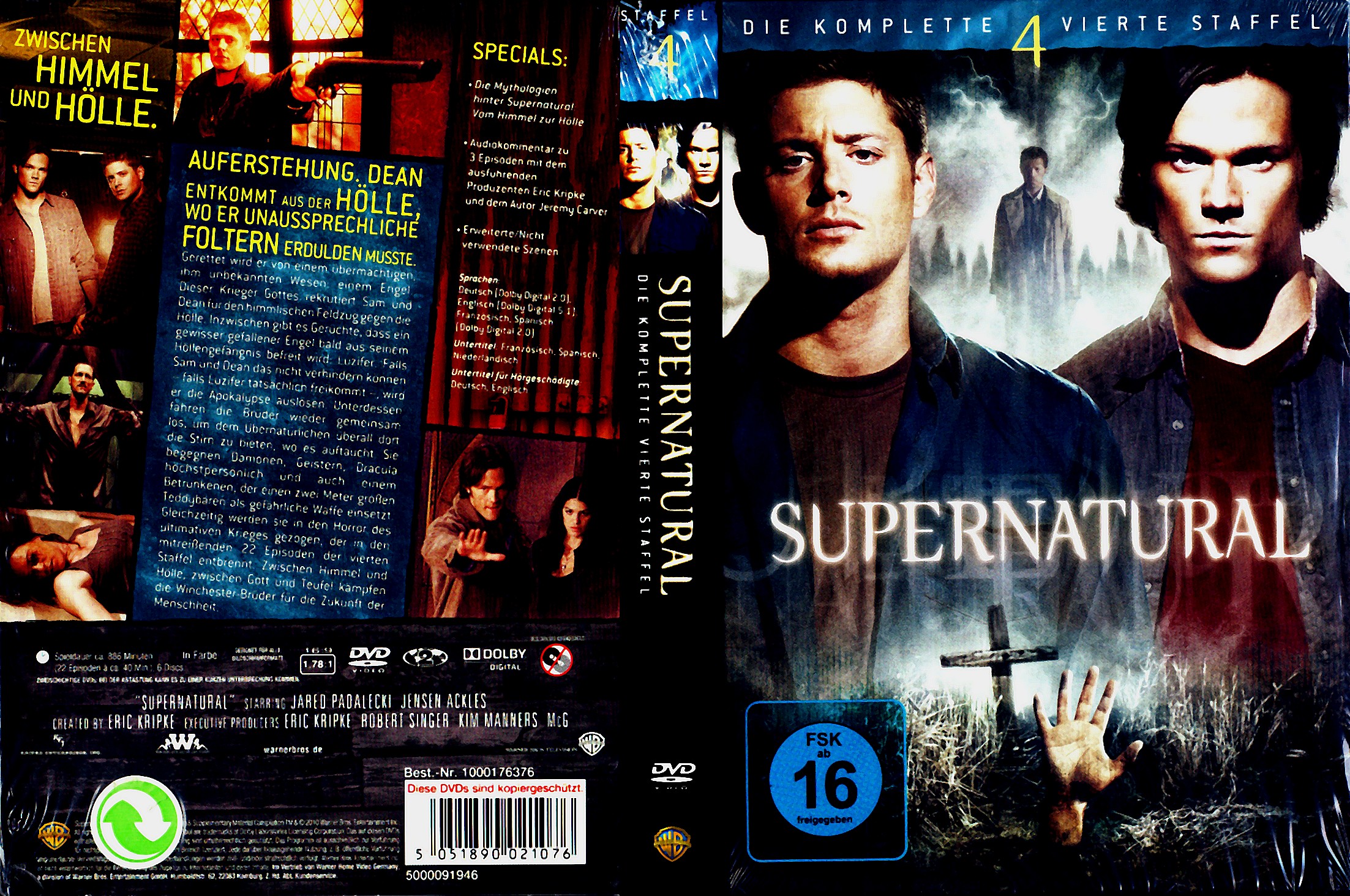 Jaquette DVD Supernatural Saison 4 Franais zone 2
