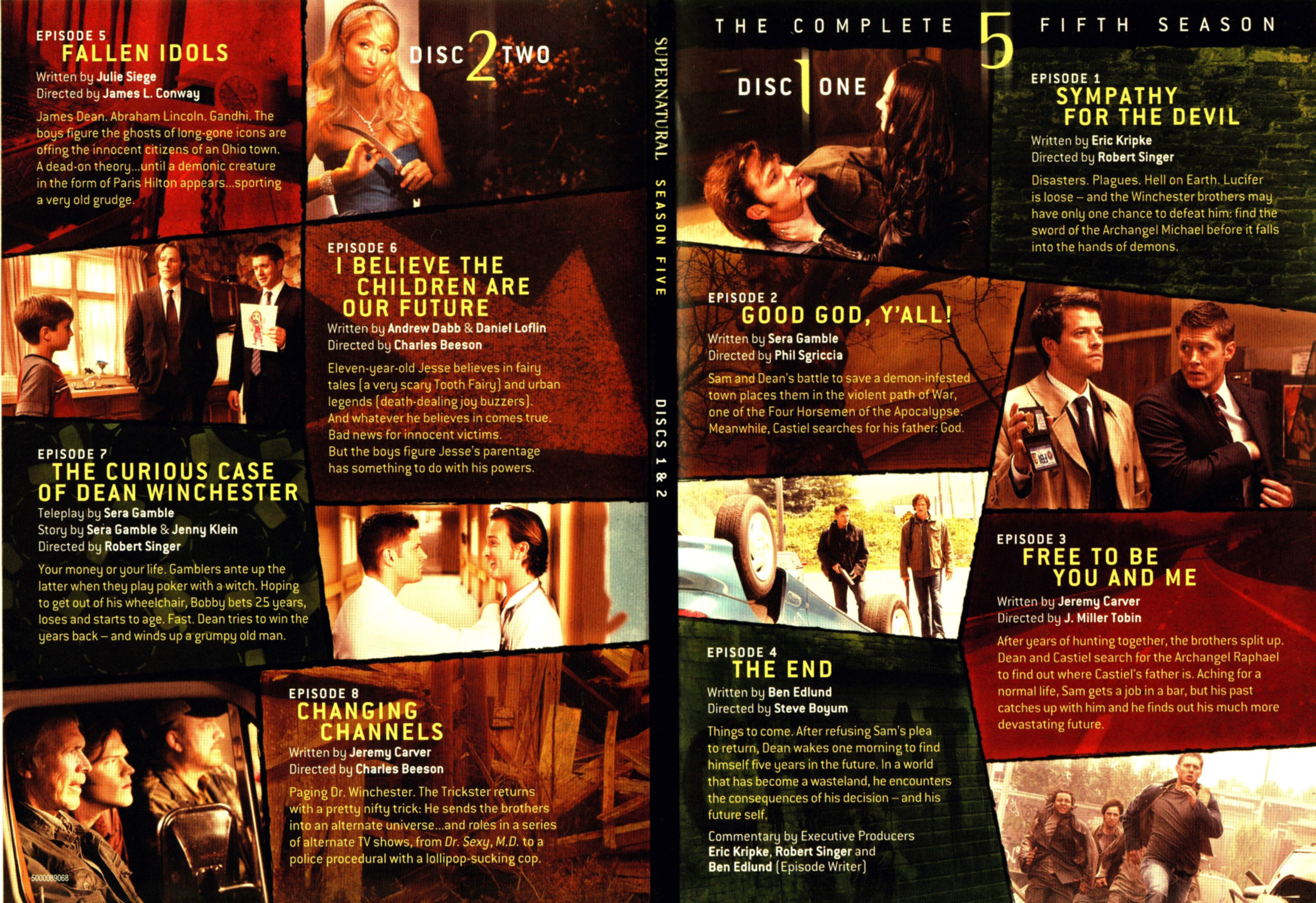 Jaquette DVD Supernatural Saison 5 DVD 1