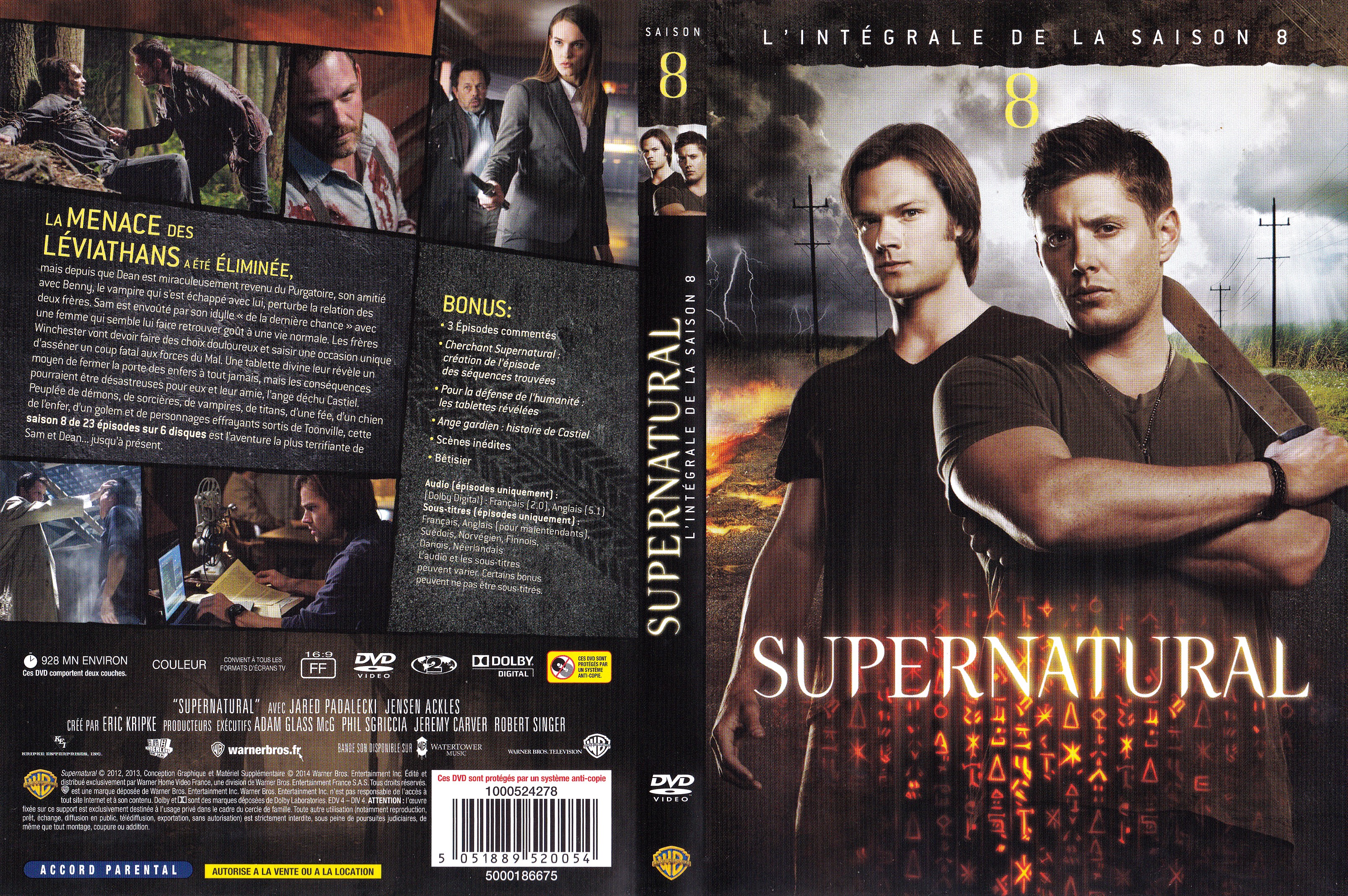 Jaquette DVD Supernatural saison 8 COFFRET