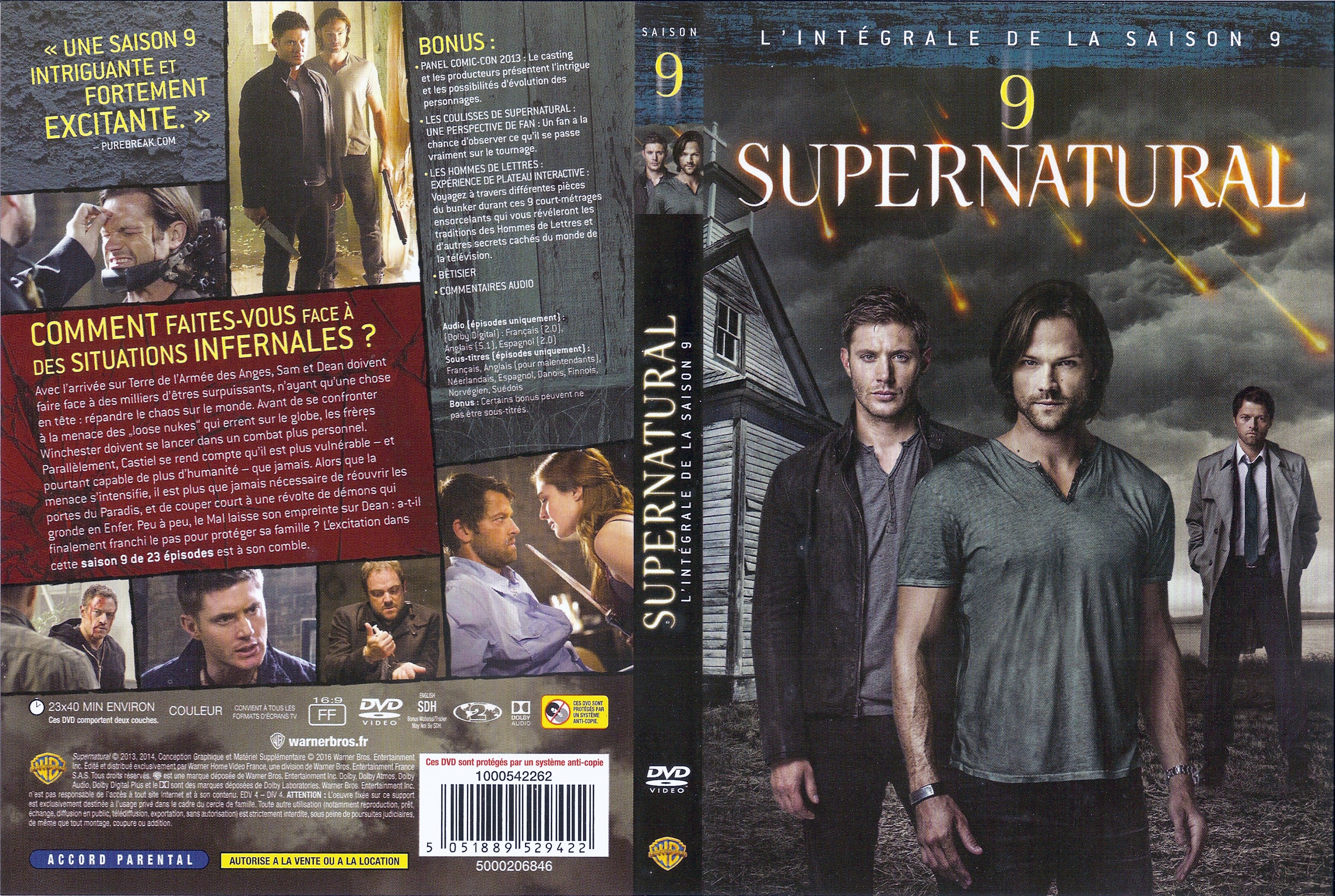 Jaquette DVD Supernatural saison 9