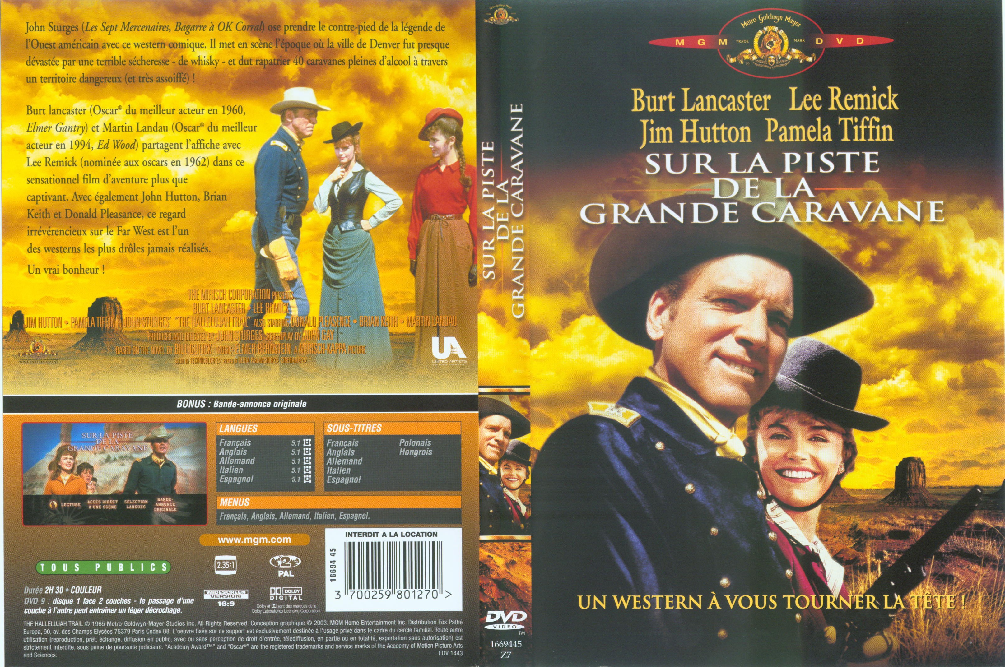 Jaquette DVD Sur la piste de la grande caravane