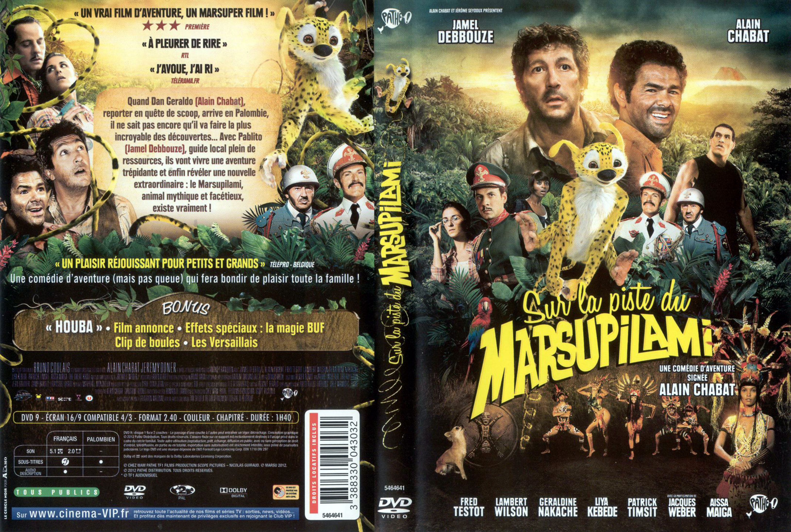 Jaquette DVD Sur la piste du Marsupilami