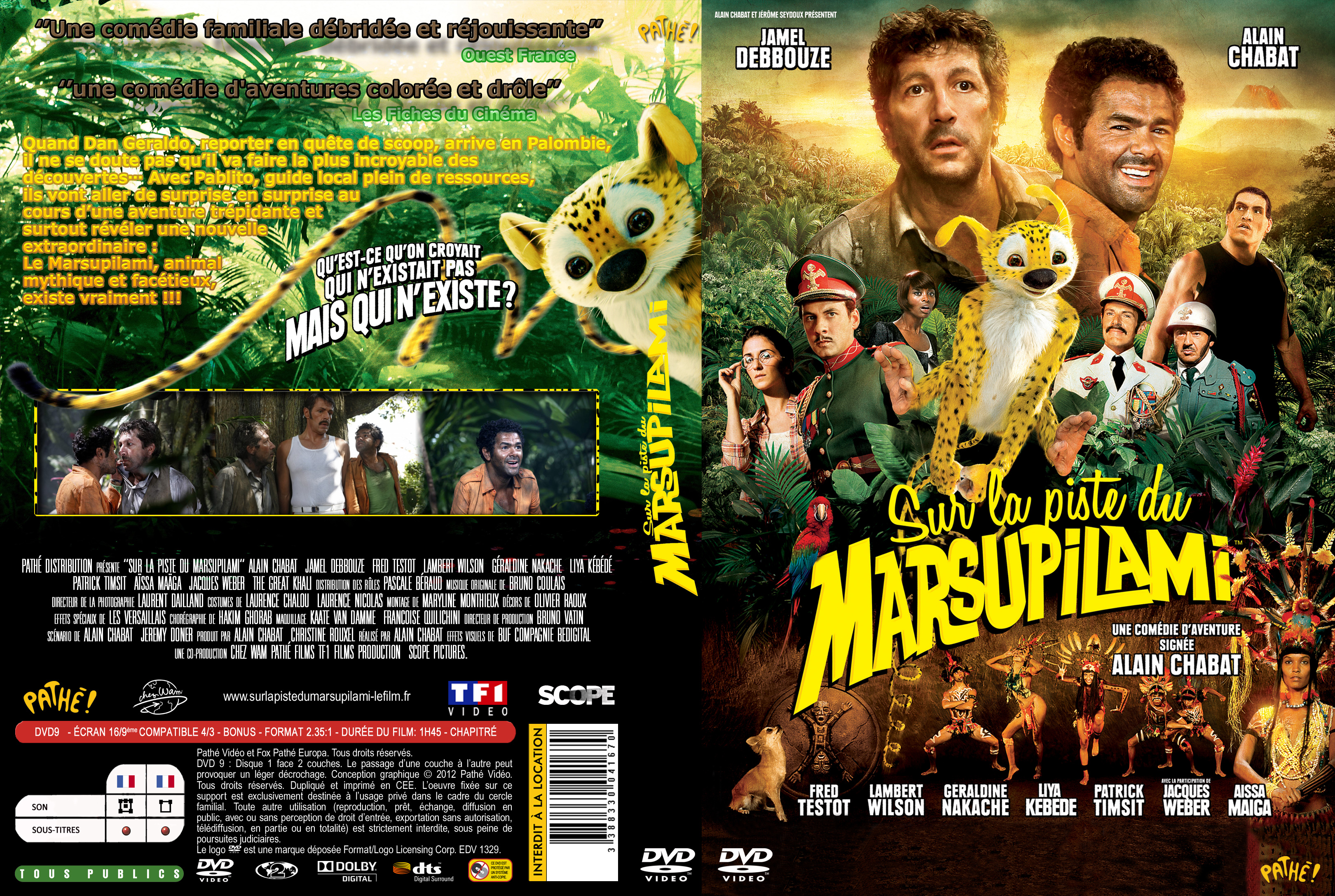 Jaquette DVD Sur la piste du Marsupilami custom