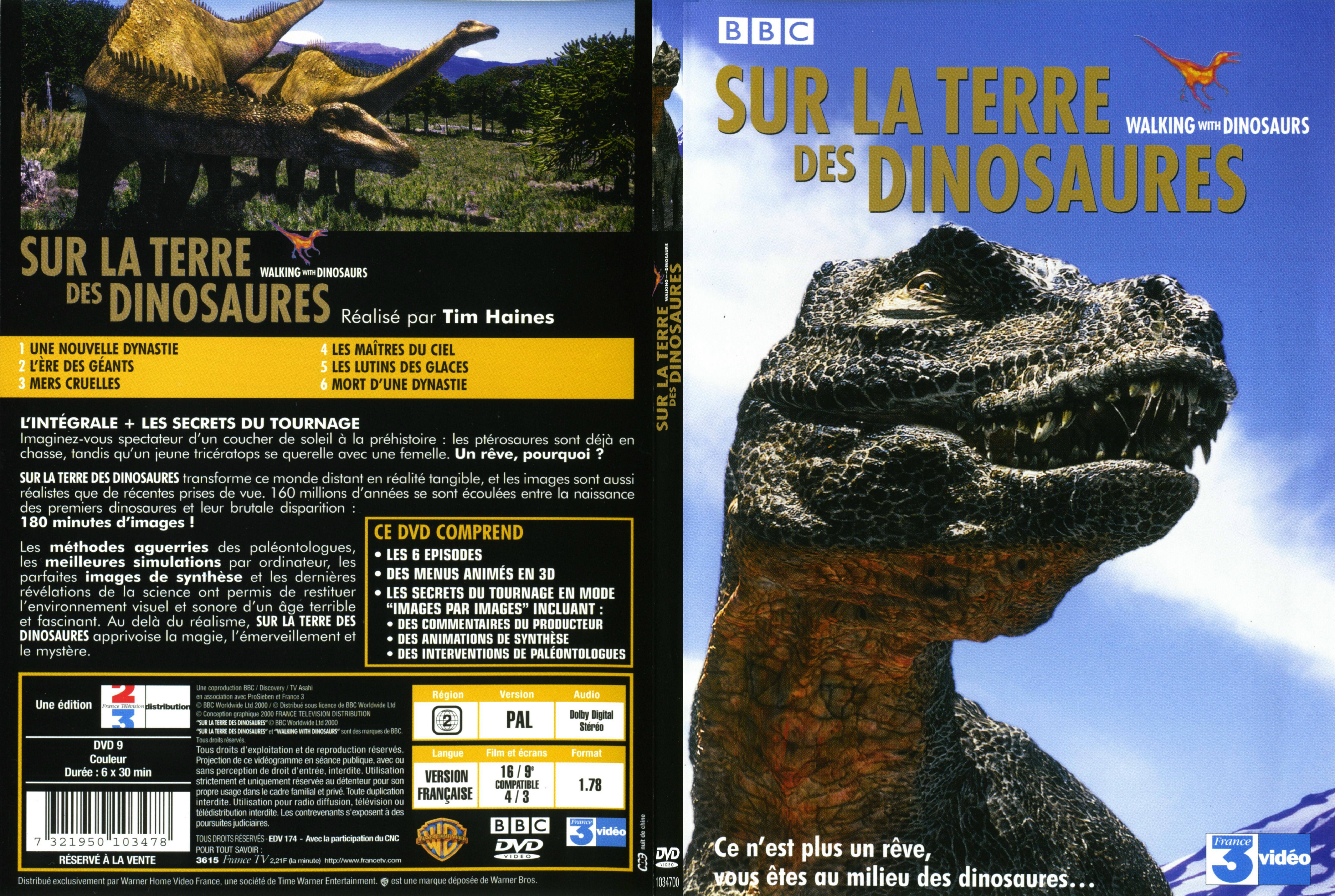 Jaquette DVD Sur la terre des dinosaures - SLIM