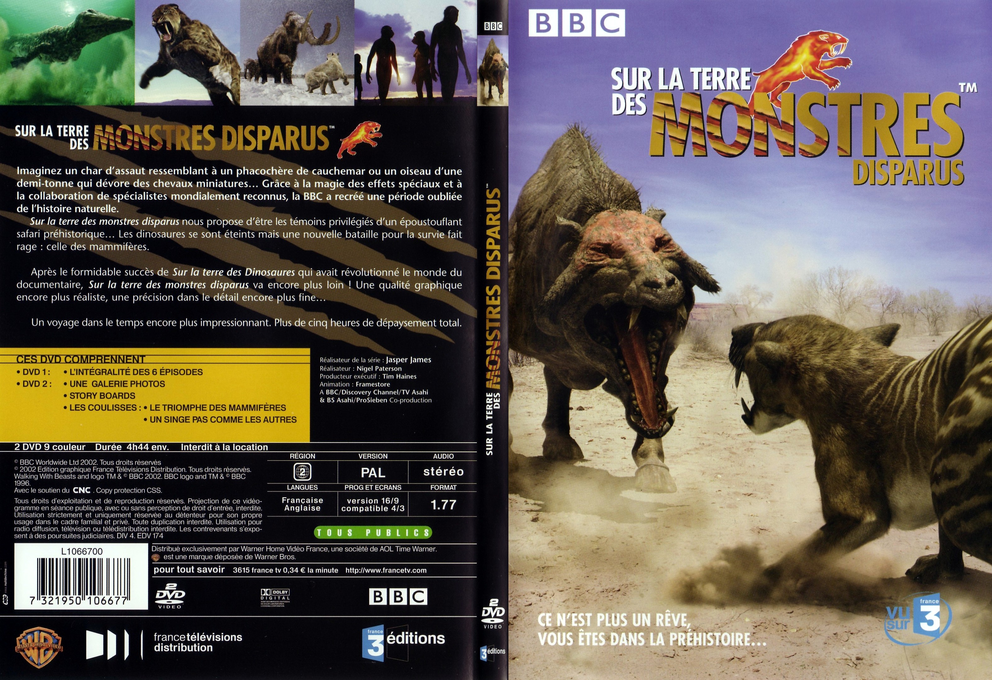Jaquette DVD Sur la terre des monstres disparus - SLIM