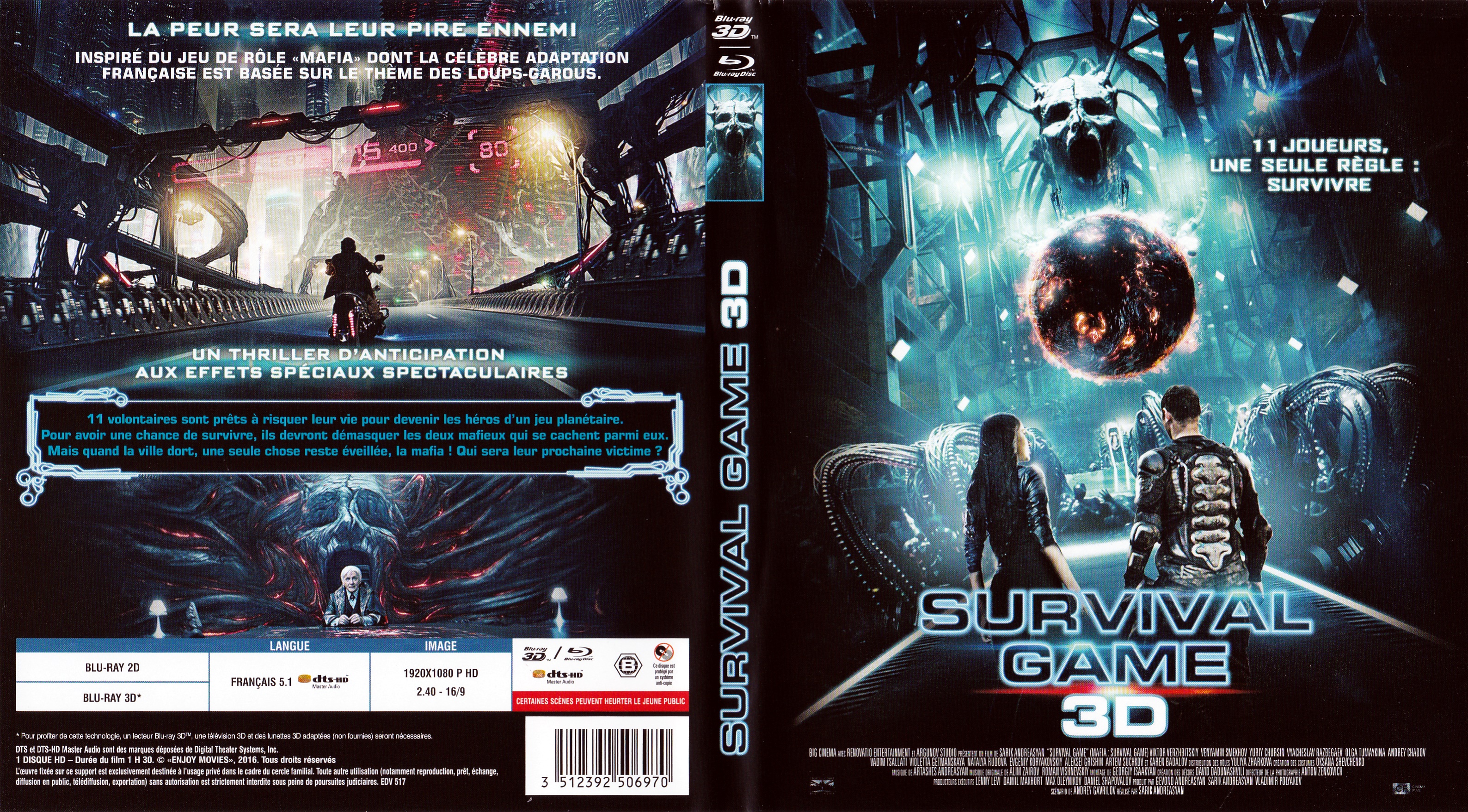 Jaquette DVD Survival game 3D (BLU-RAY)