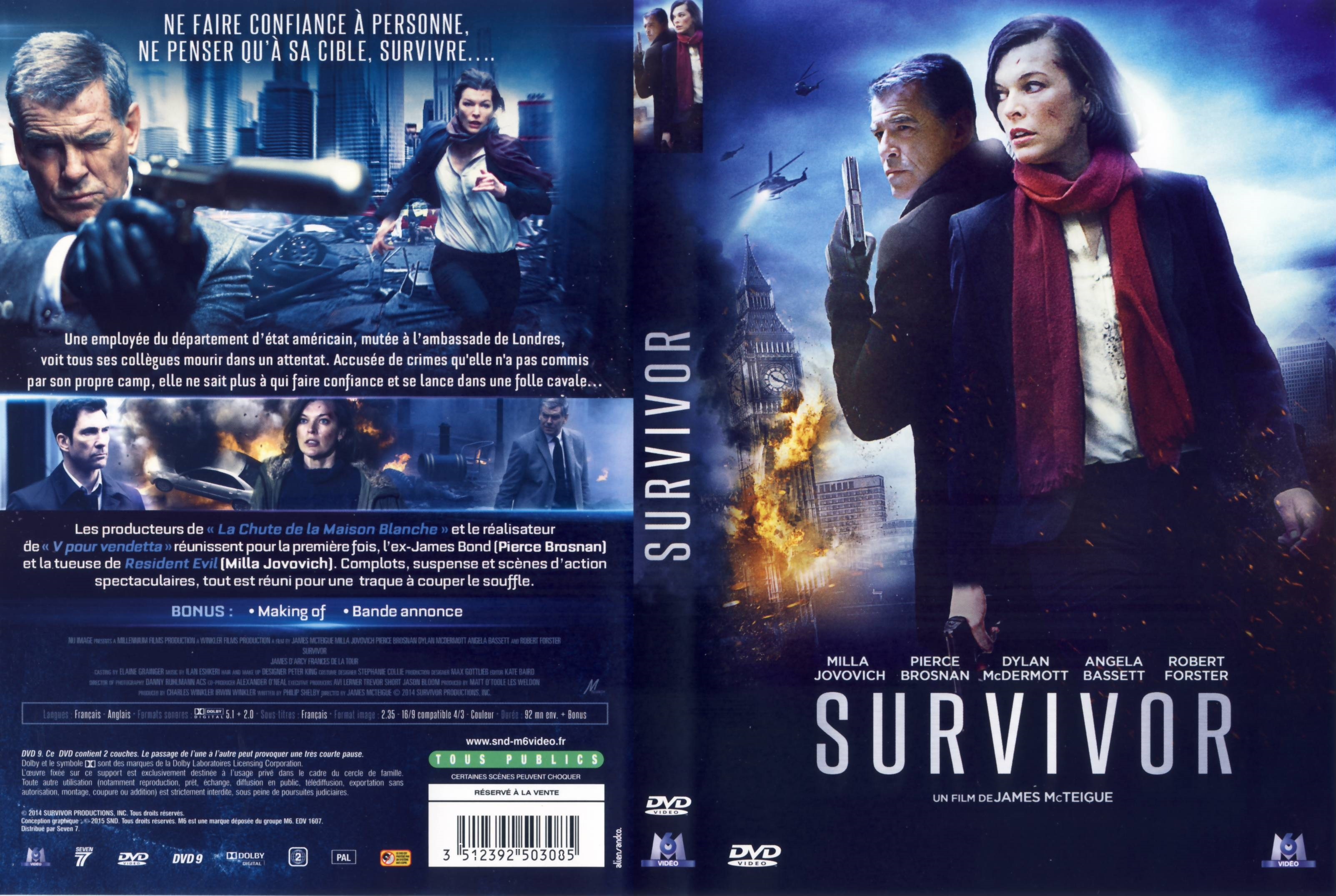 Jaquette DVD Survivor (2014)
