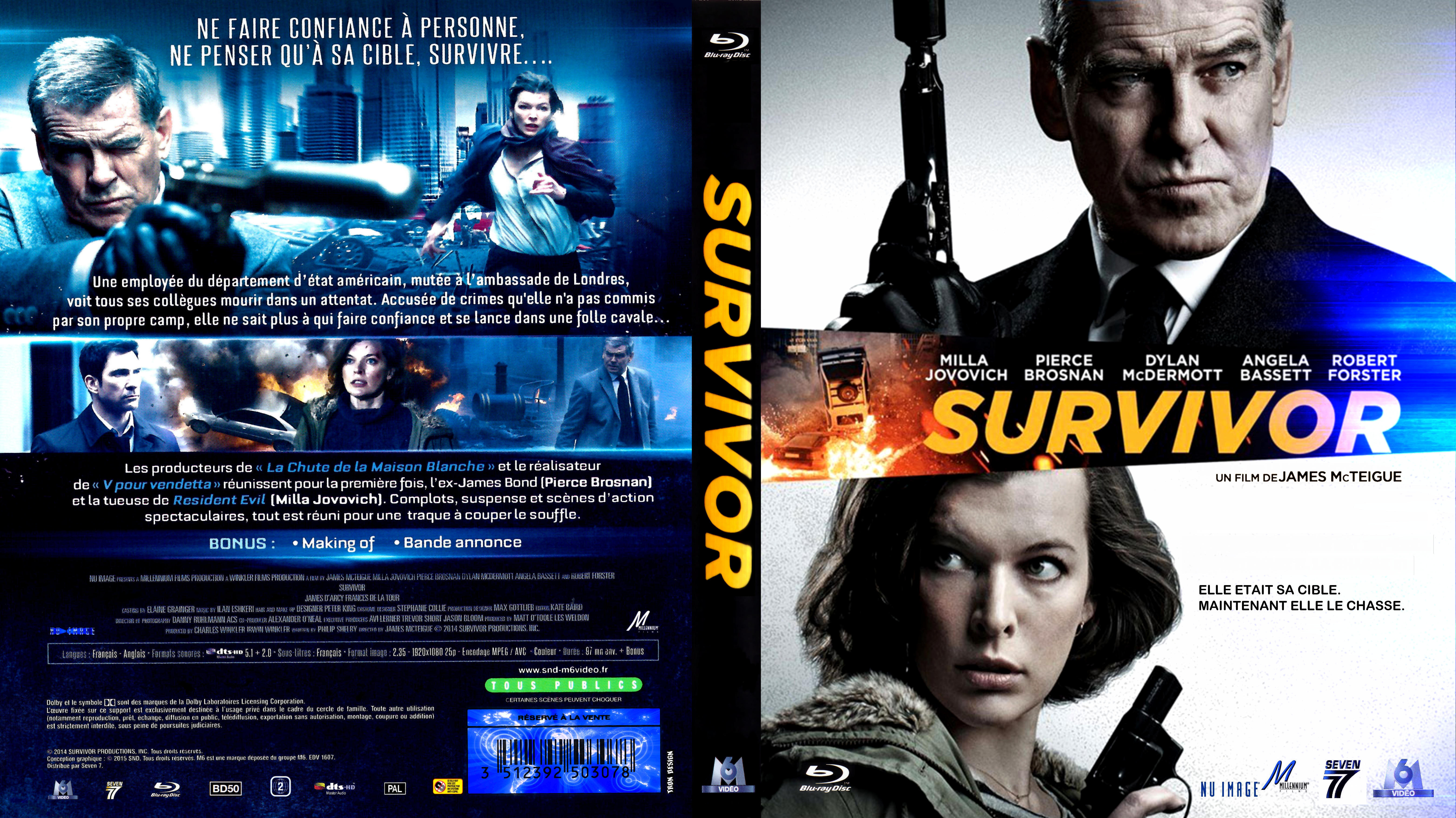 Jaquette DVD Survivor (2014) custom (BLU-RAY)