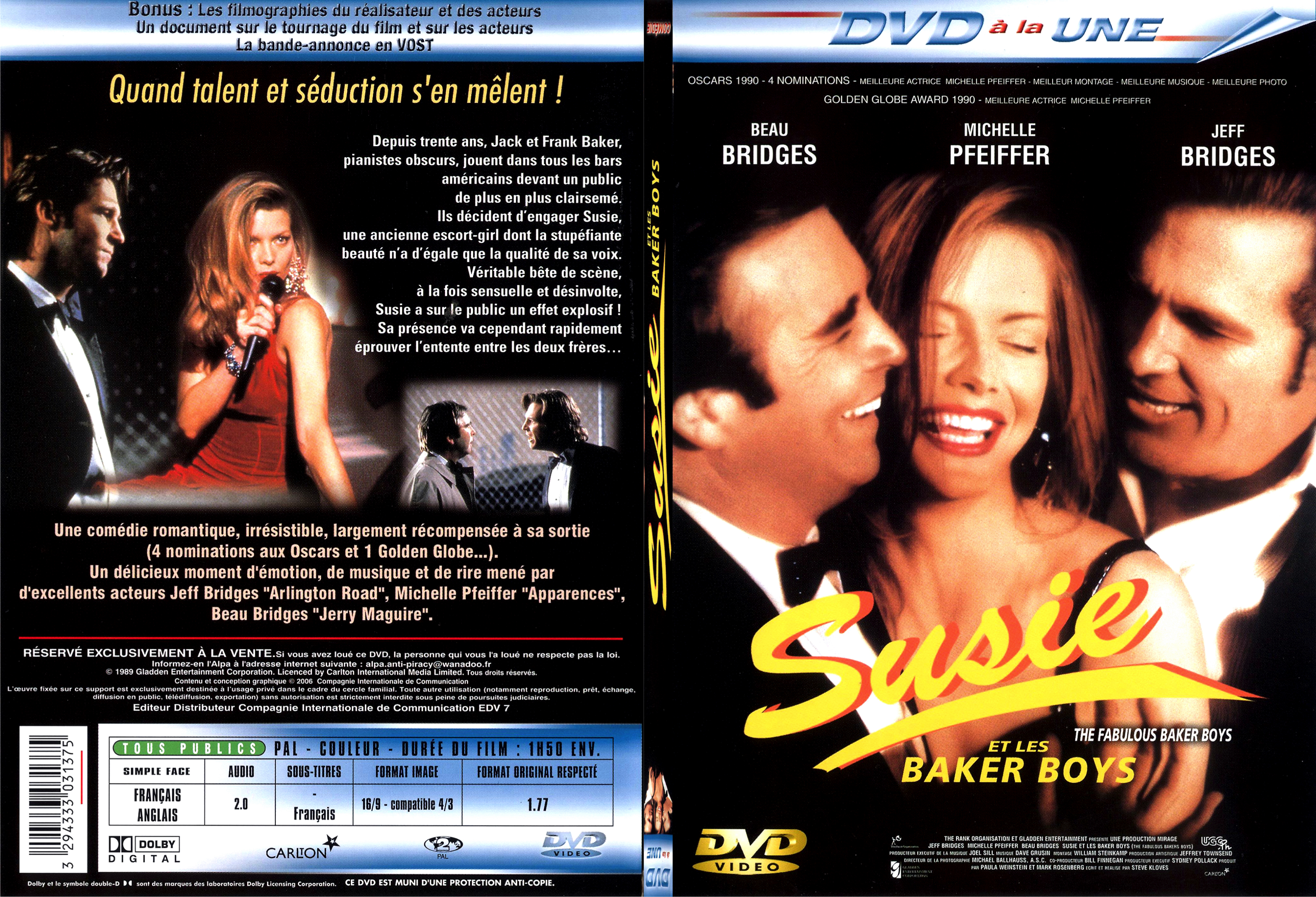 Jaquette DVD Susie et les Baker Boys - SLIM