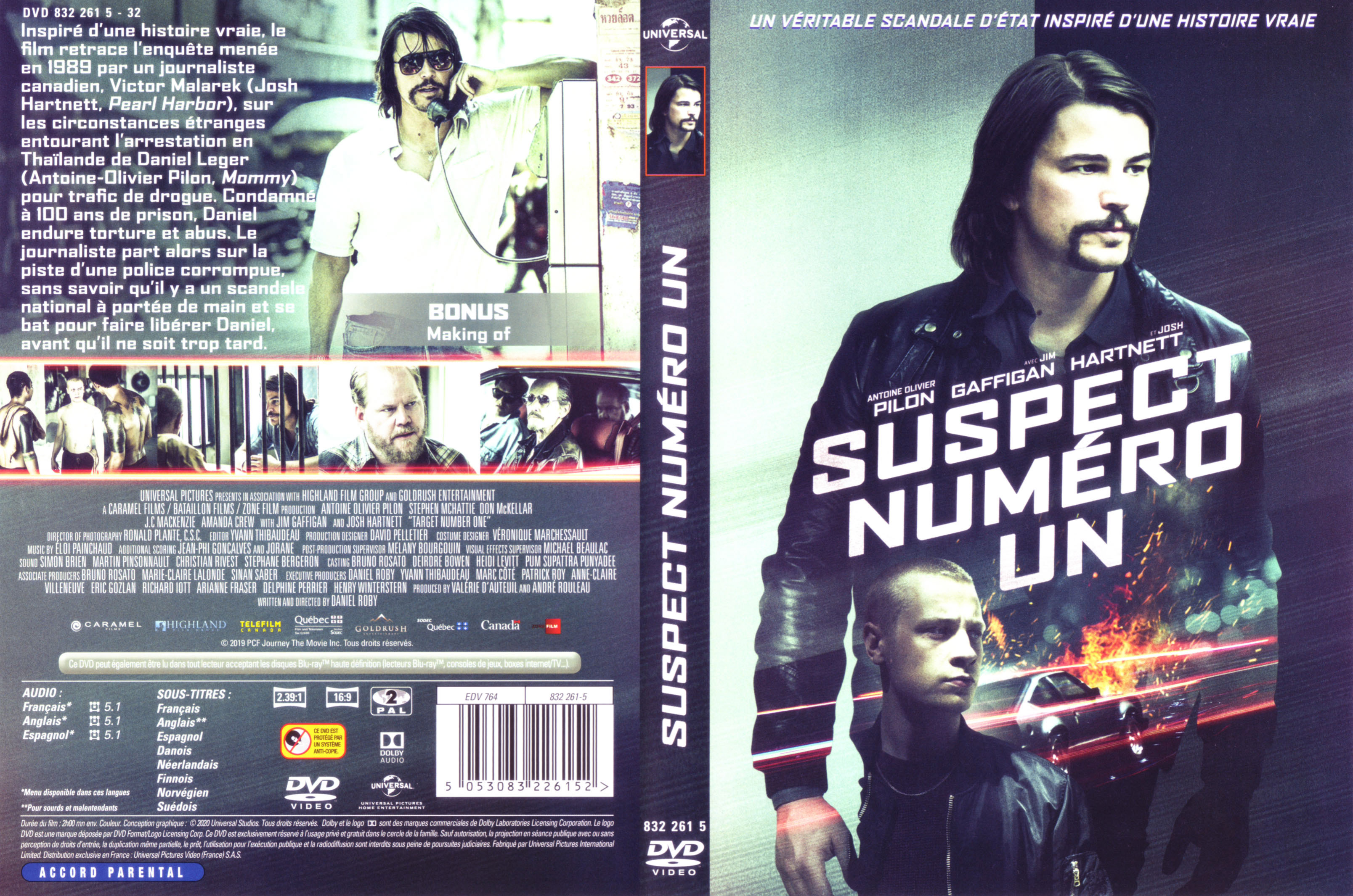 Jaquette DVD Suspect numero un