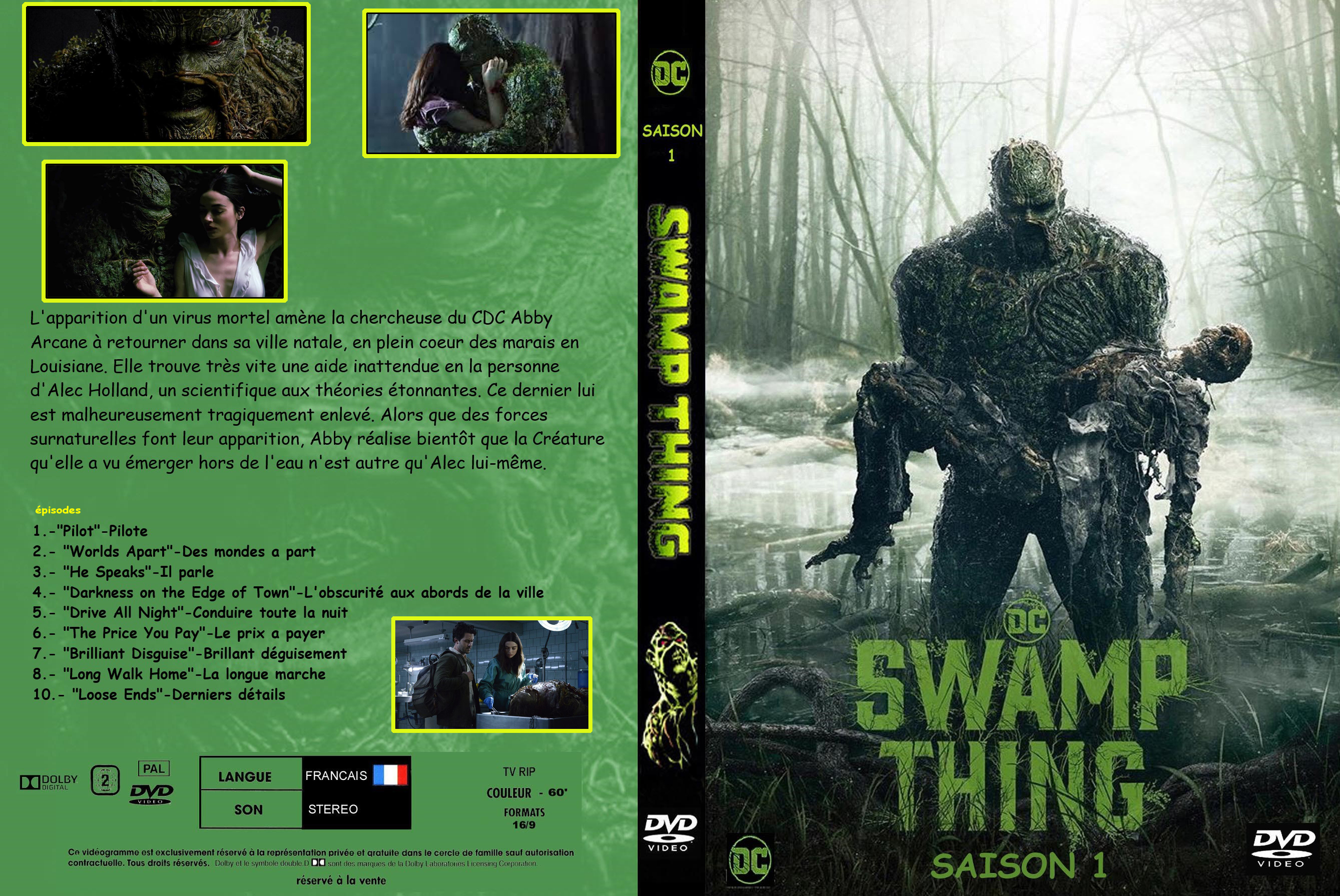 Jaquette DVD Swamp Thing Saison 1 Custom