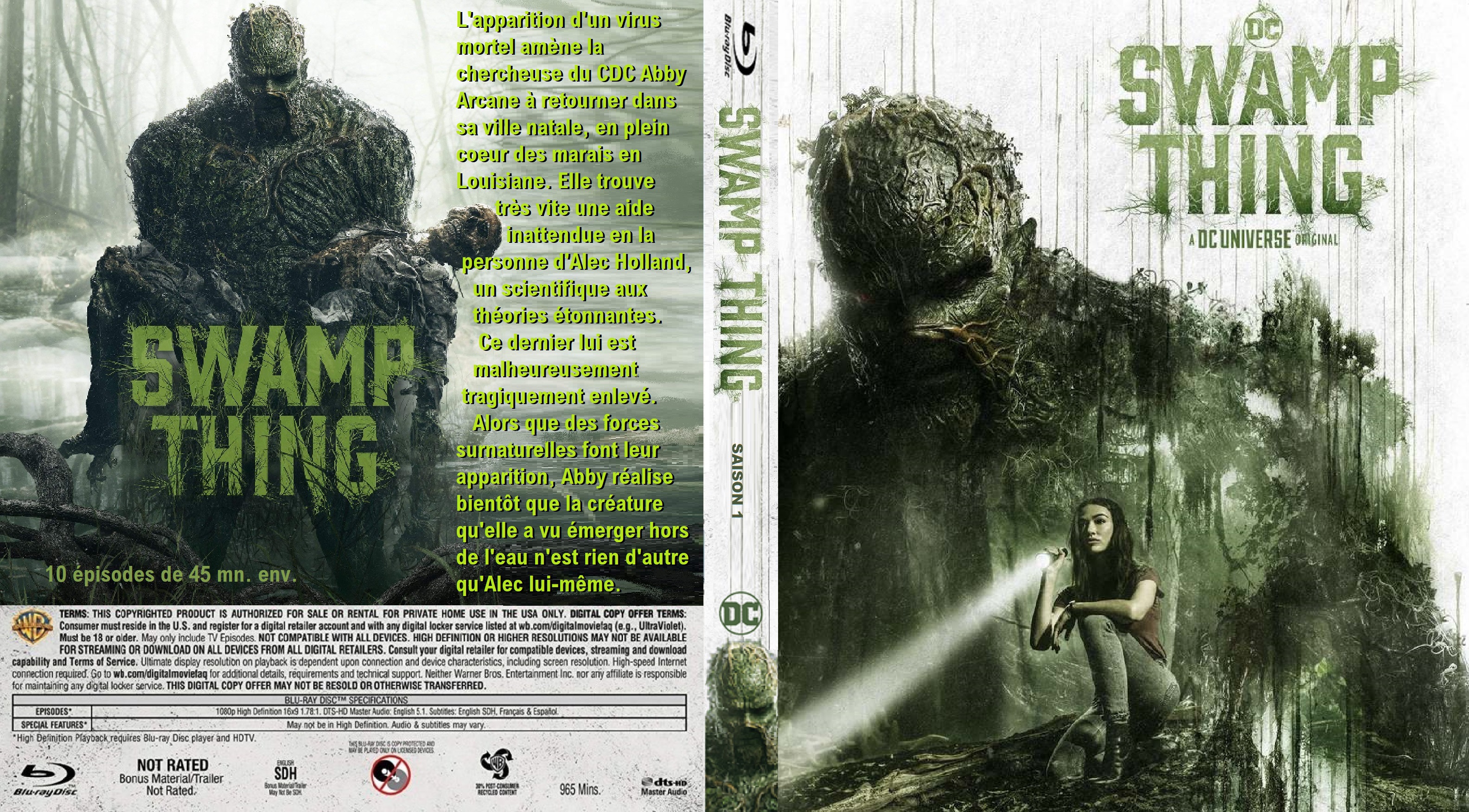 Jaquette DVD Swamp Thing saison 1 Blu-ray custom