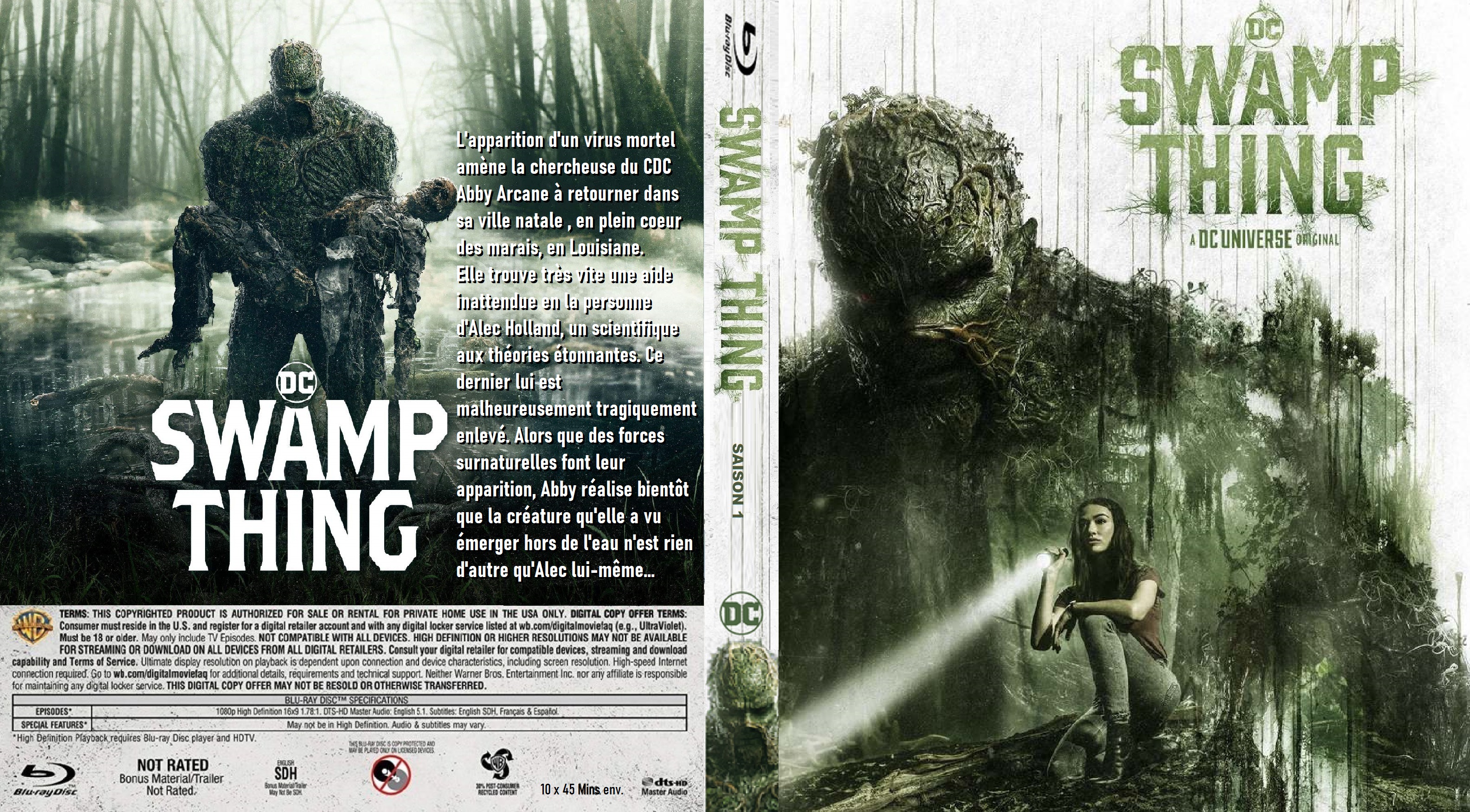 Jaquette DVD Swamp Thing saison 1 Blu-ray custom v2