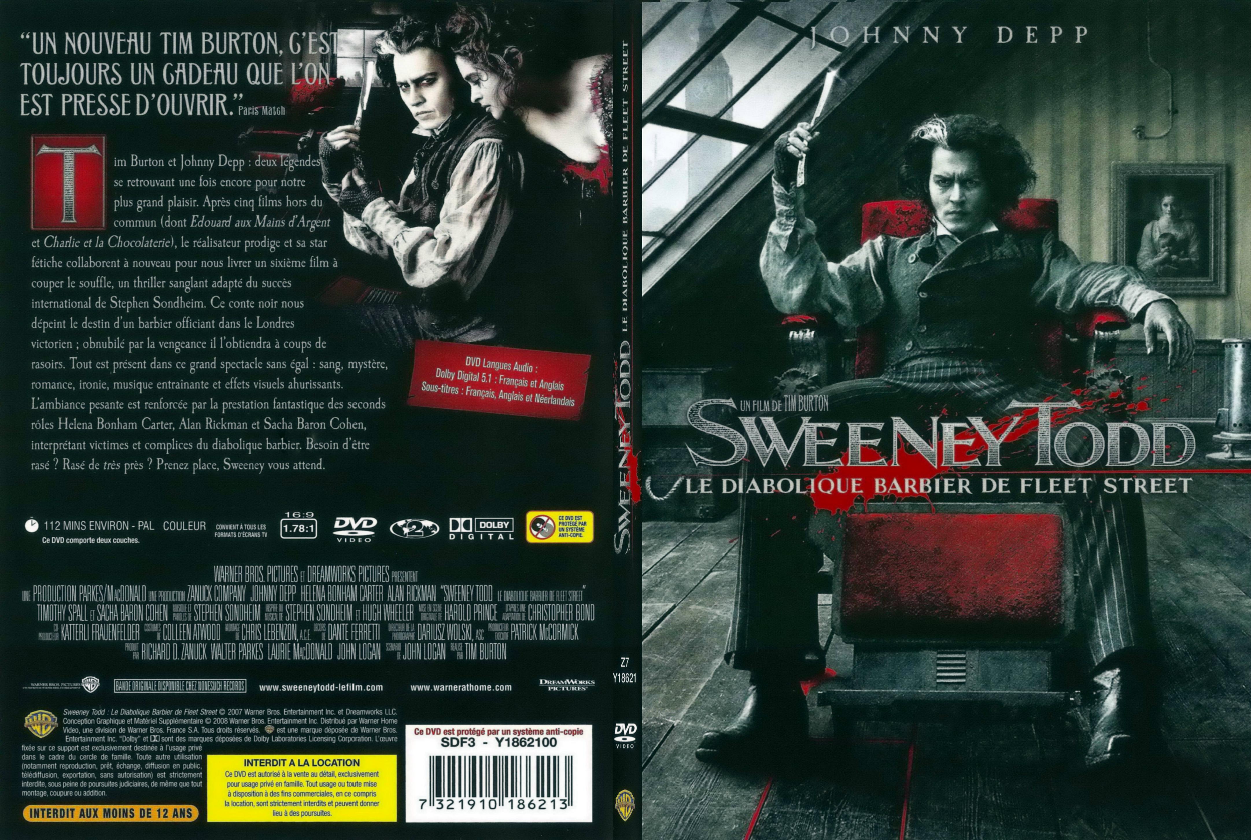 Jaquette DVD Sweeney Todd - SLIM