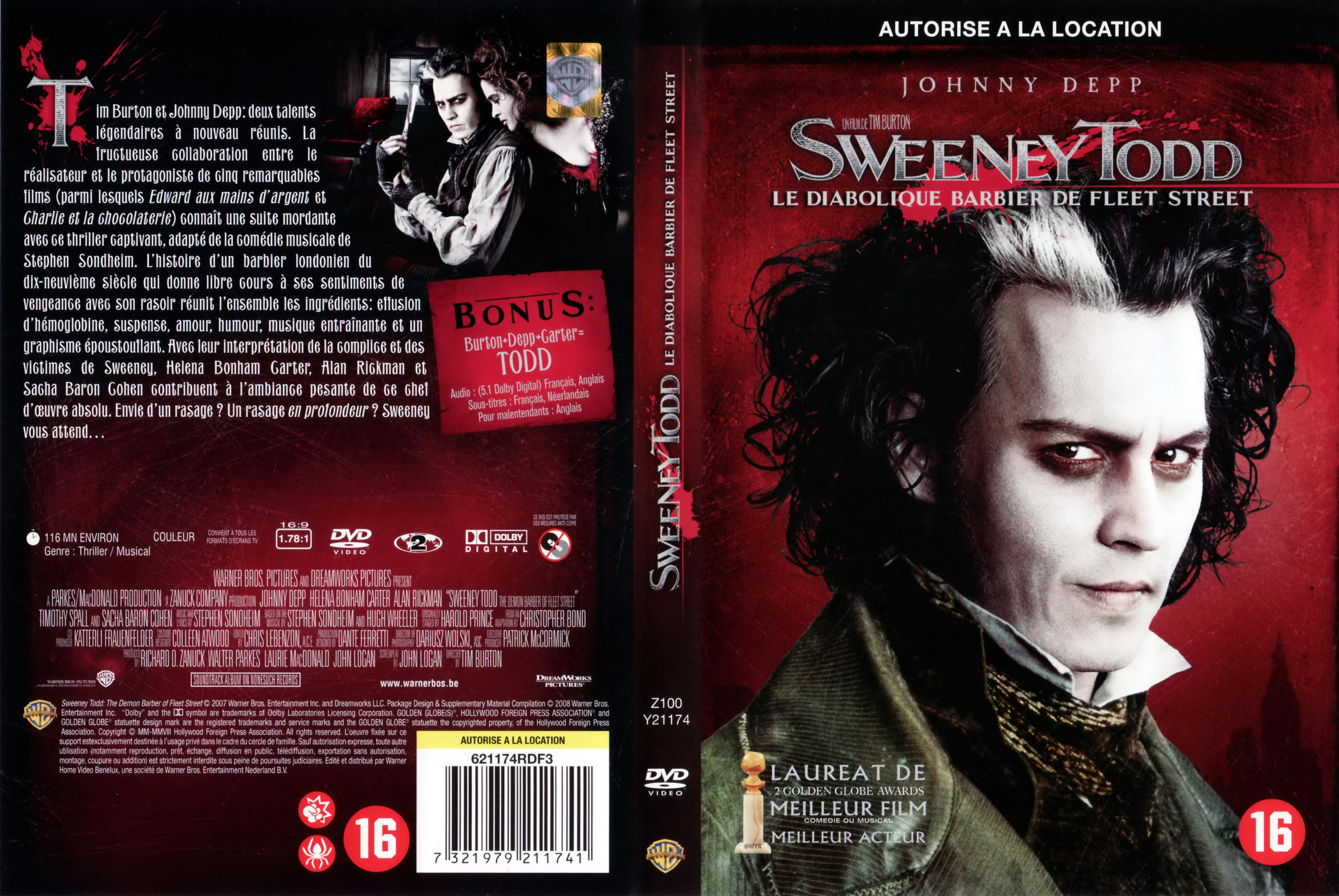 Jaquette DVD Sweeney Todd v3