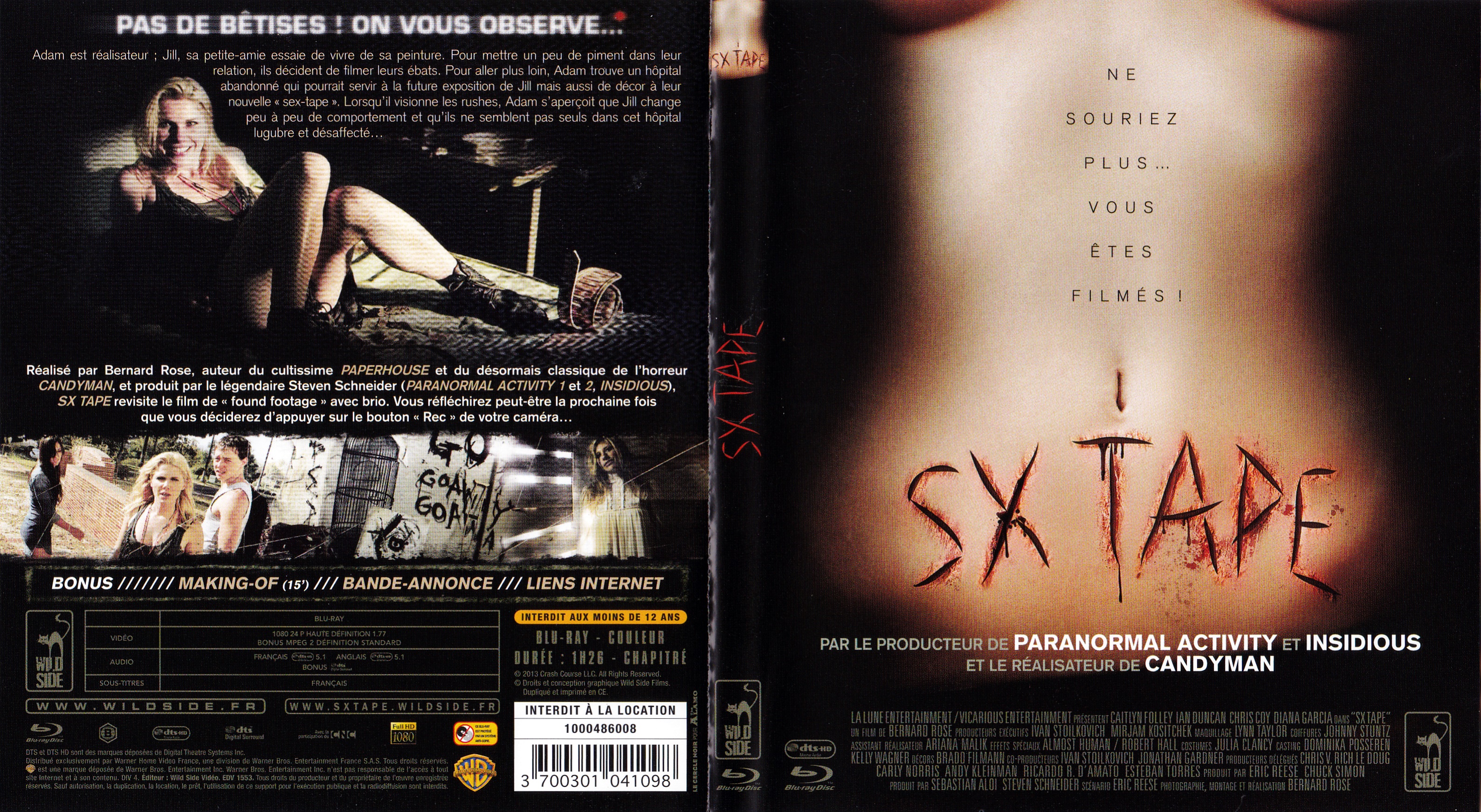 Jaquette DVD Sx tape (BLU-RAY)