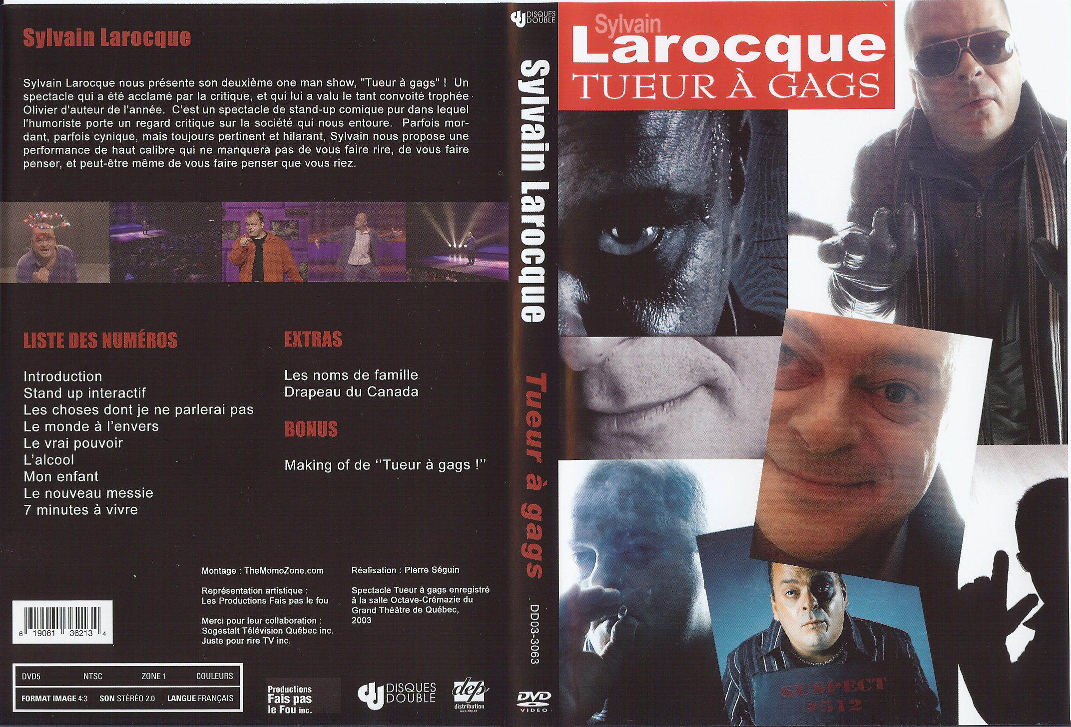 Jaquette DVD Sylvain Larocque - tueurs  gags