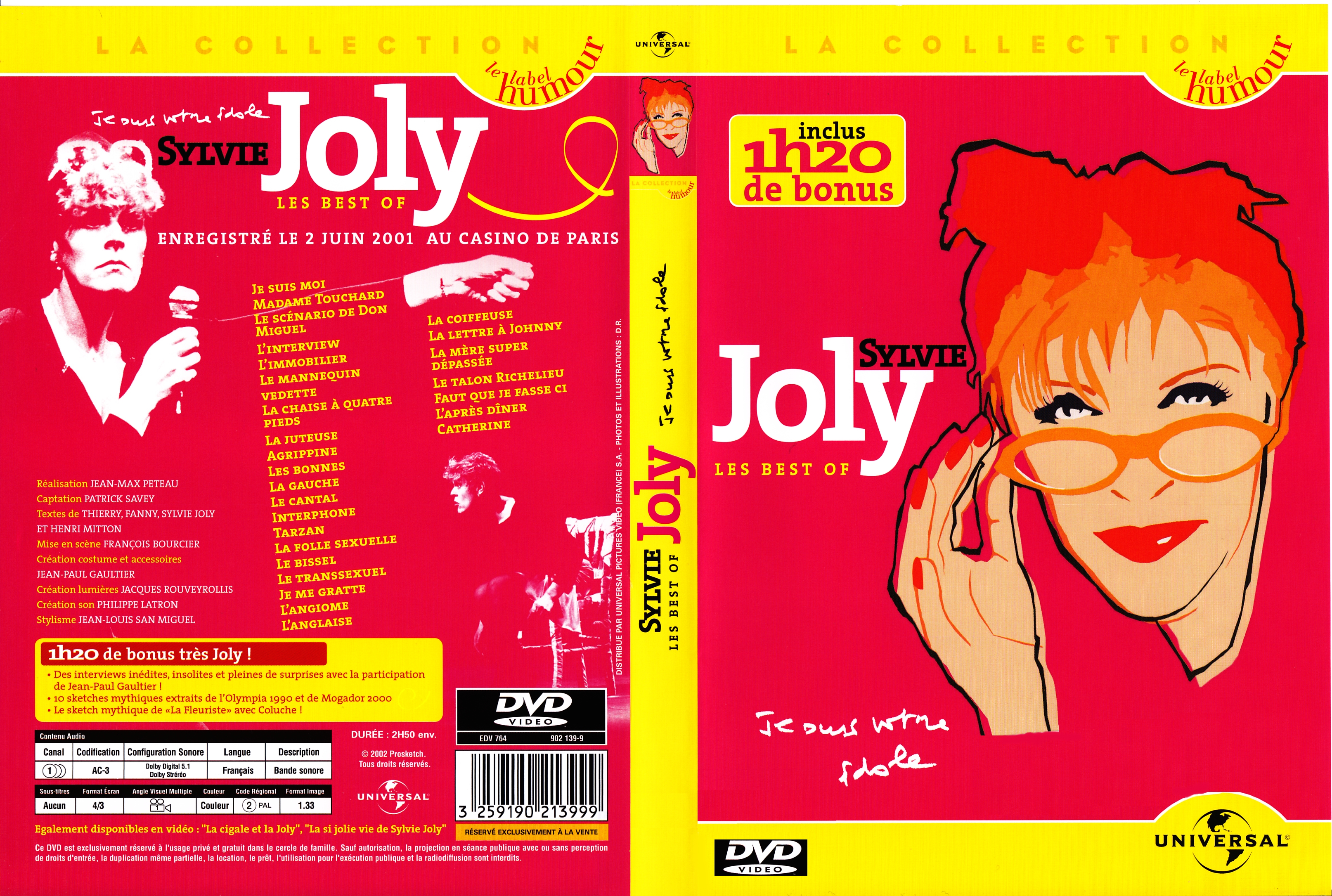 Jaquette DVD Sylvie Joly - Les best of