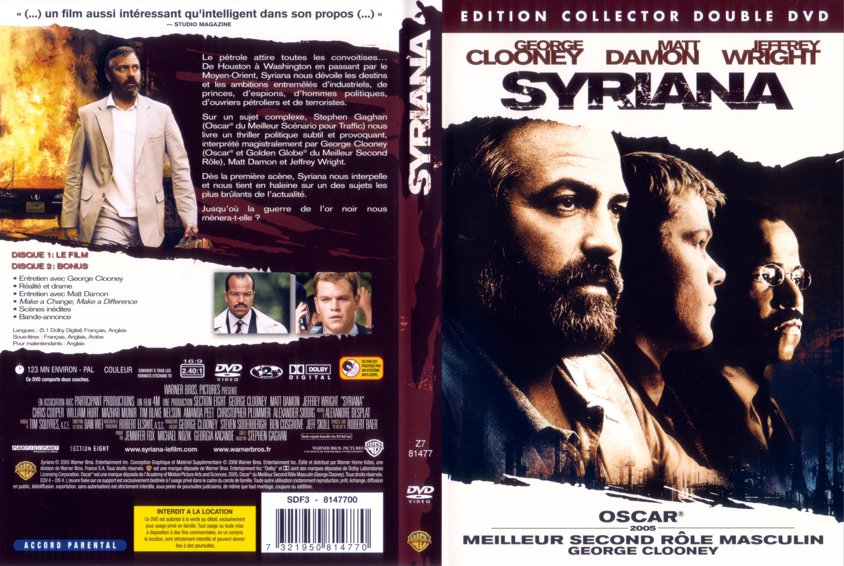 Jaquette DVD Syriana v2