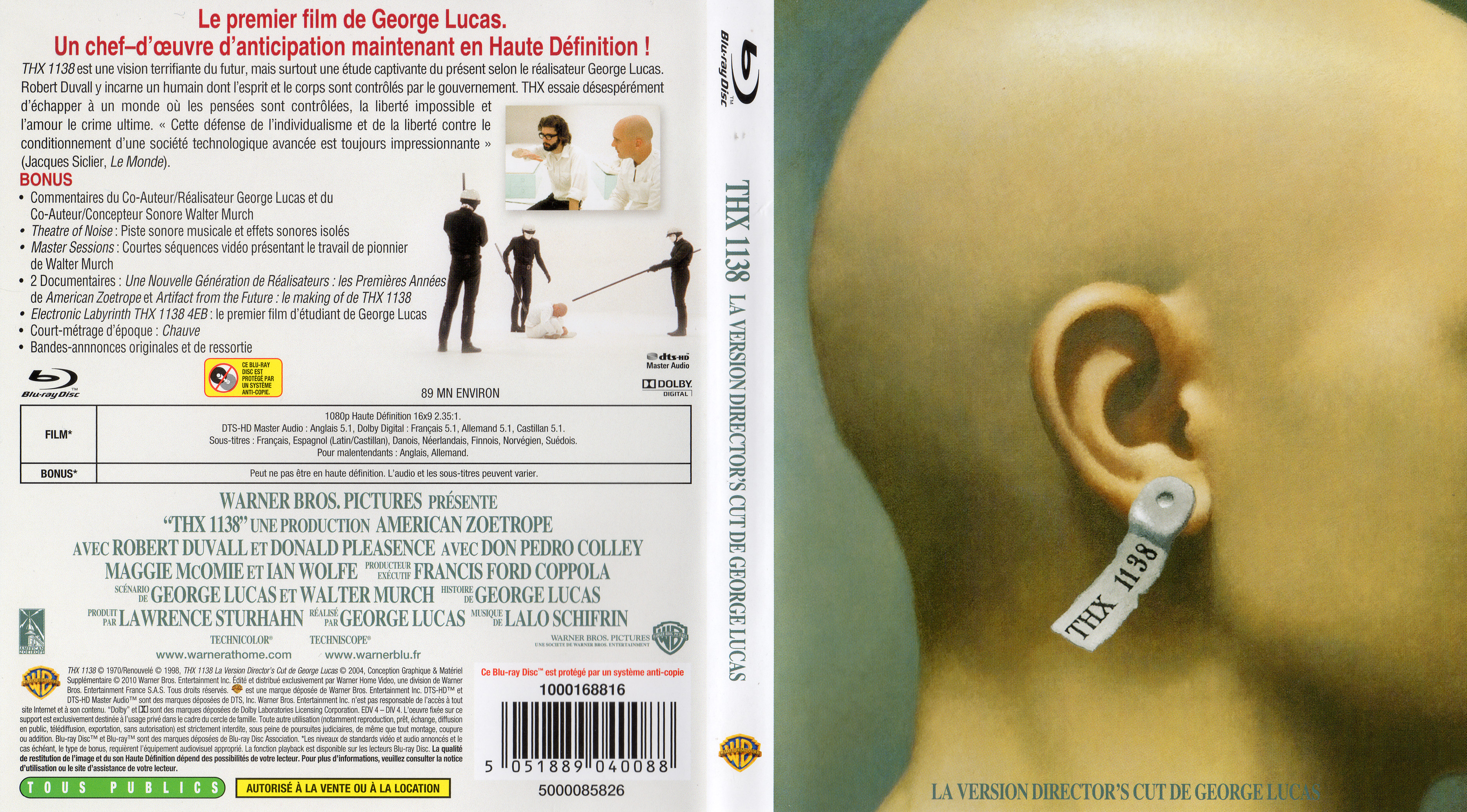 Jaquette DVD THX 1138 (BLU-RAY)