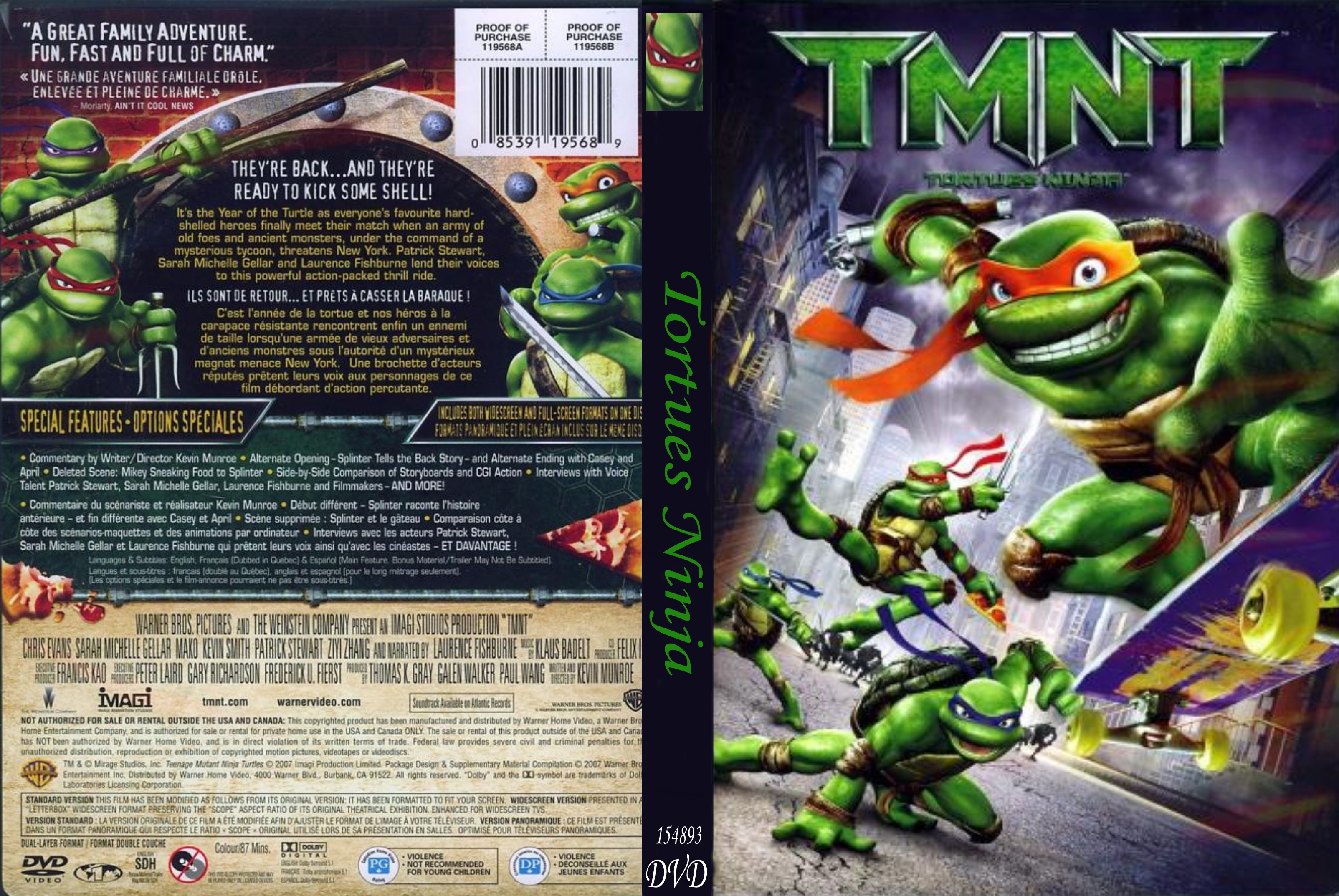 Jaquette DVD TMNT les tortues ninja Zone 1