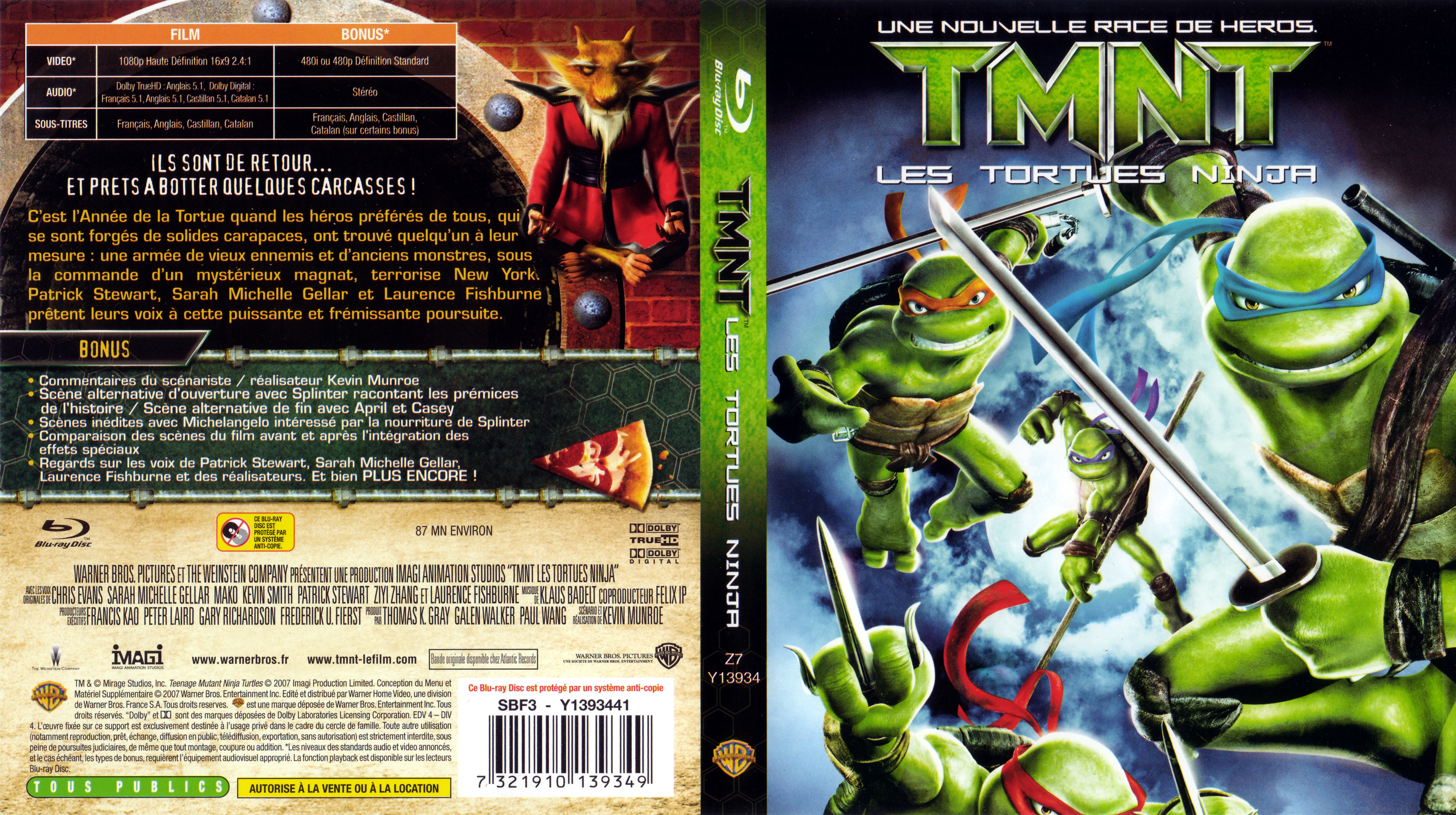 Jaquette DVD TMNT les tortues ninja (BLU-RAY)