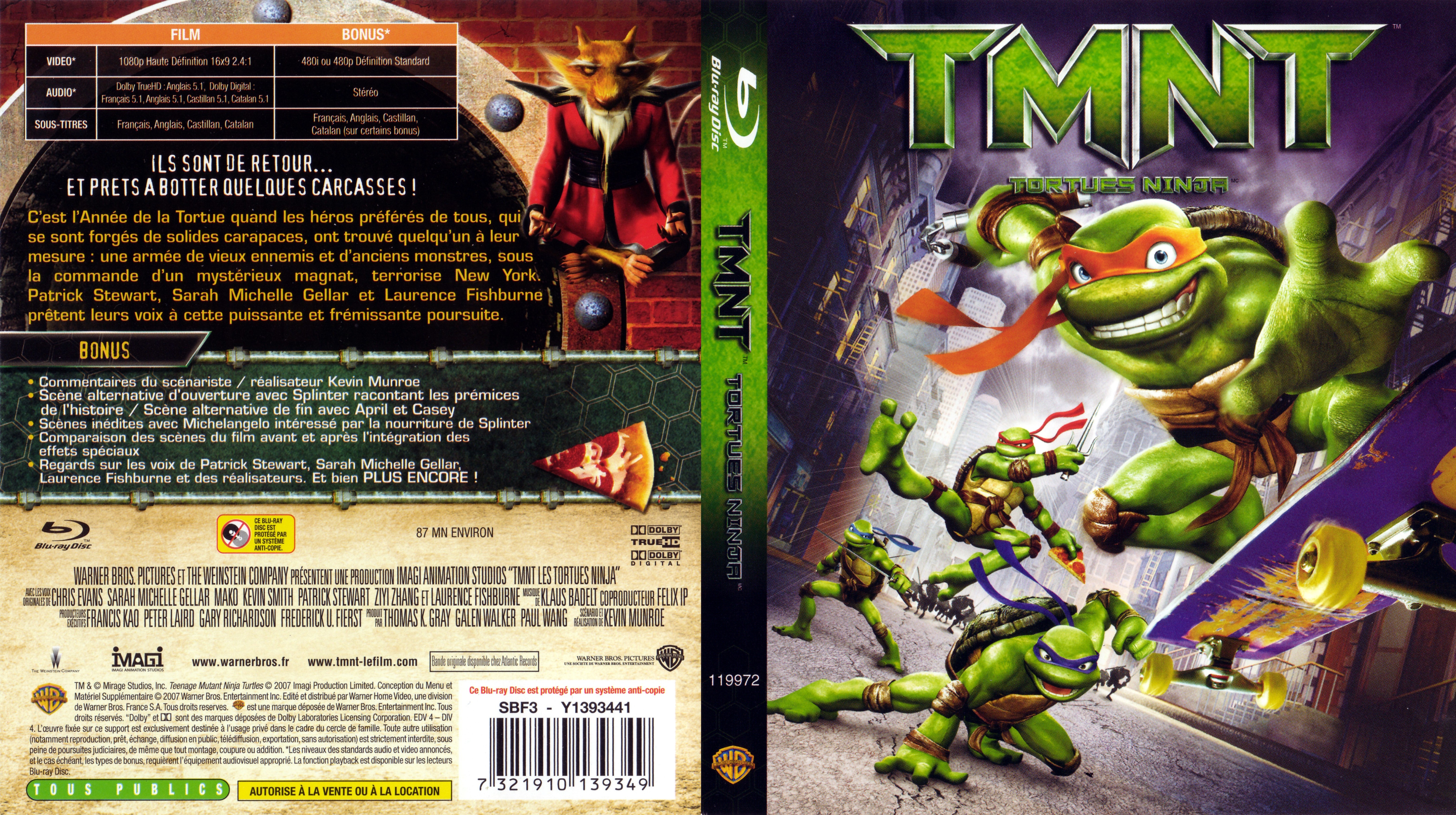 Jaquette DVD TMNT les tortues ninja (BLU-RAY) v2