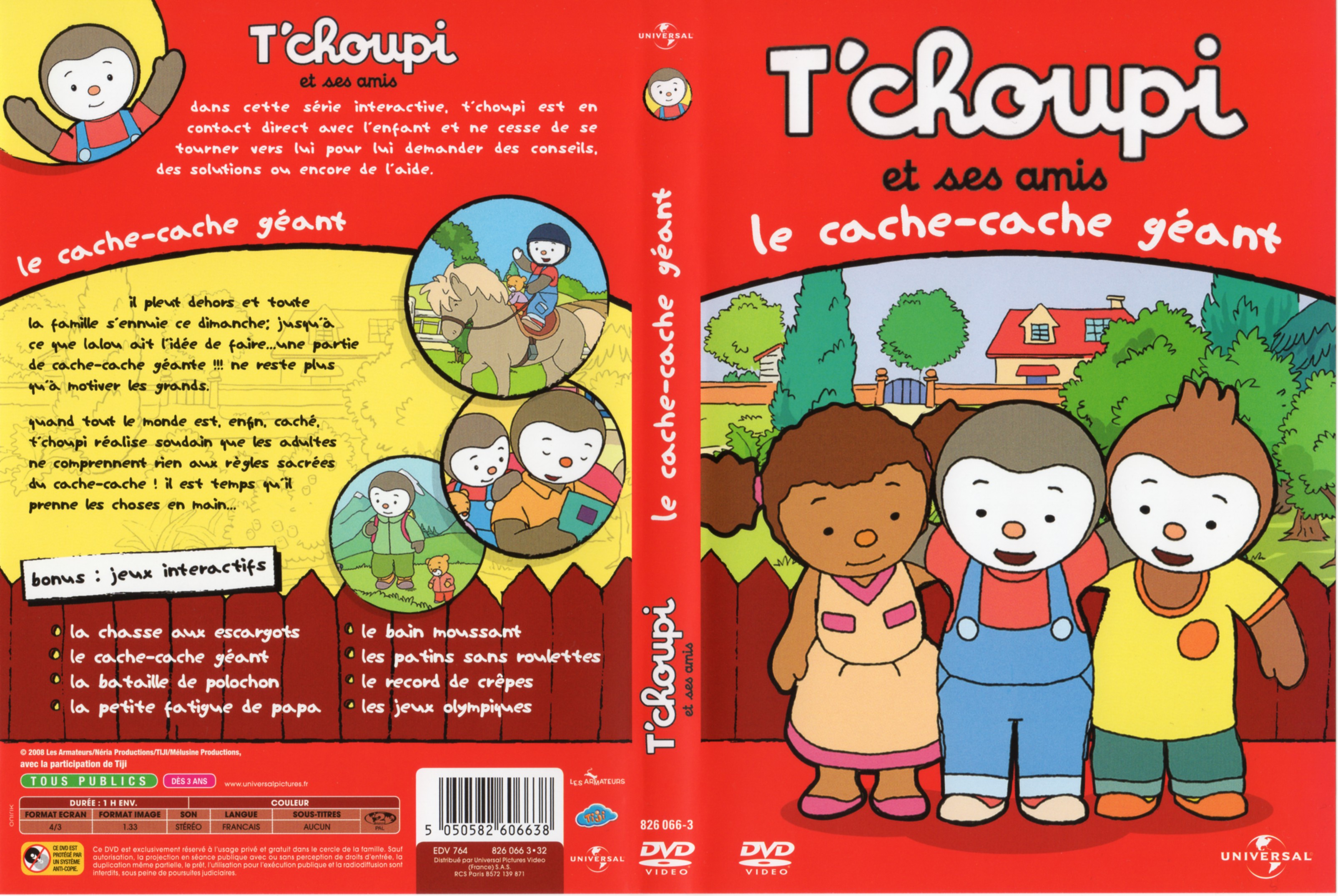 Jaquette DVD de T'choupi - Le cache-cache géant - Cinéma Passion