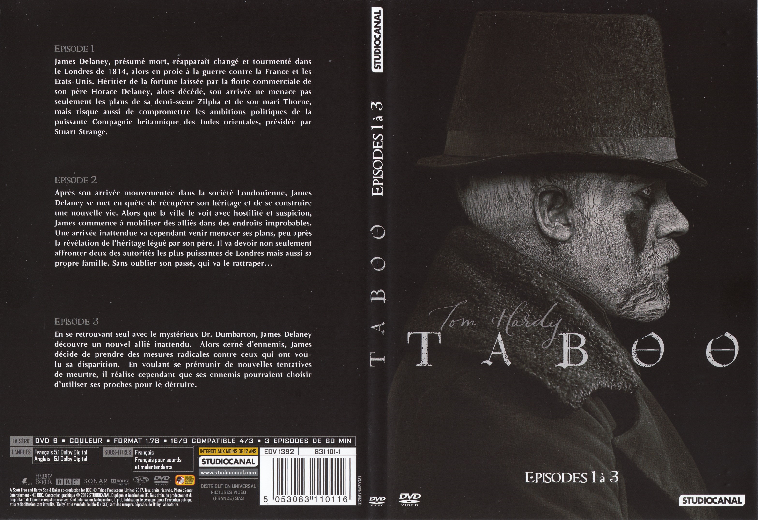 Jaquette DVD Taboo Saison 1 DVD 1